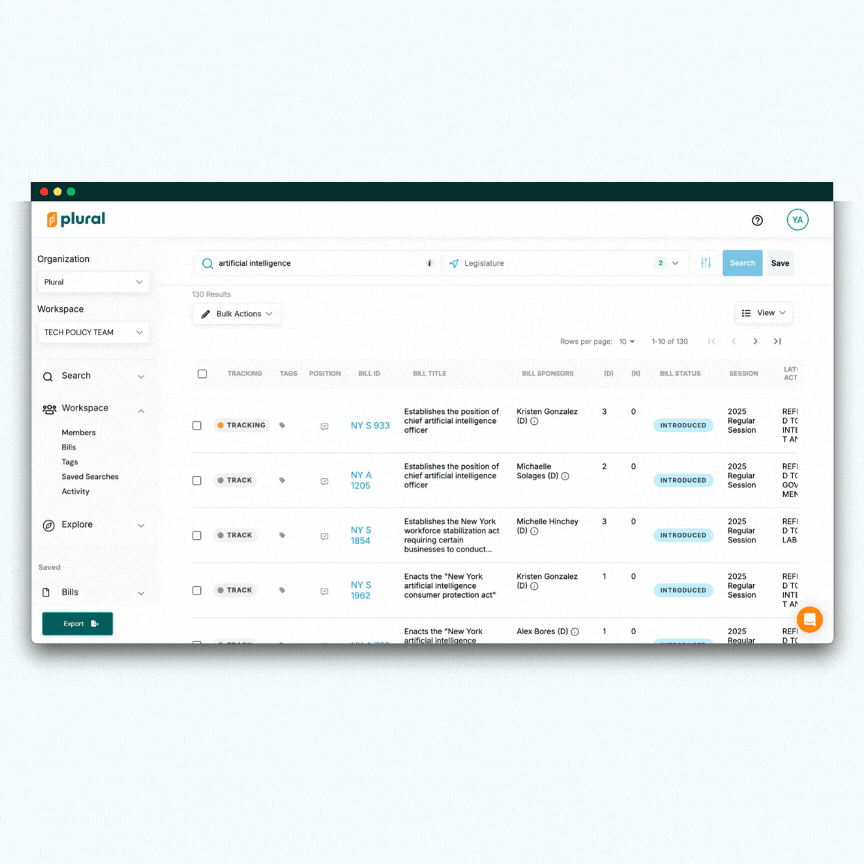 plural policy bill tracking and intelligence