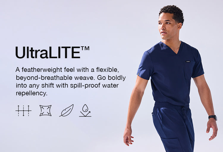 ULTRAlite: Our most lightweight fabric offers ultimate breathability, crafted with hyper stretch for sport-like performance.