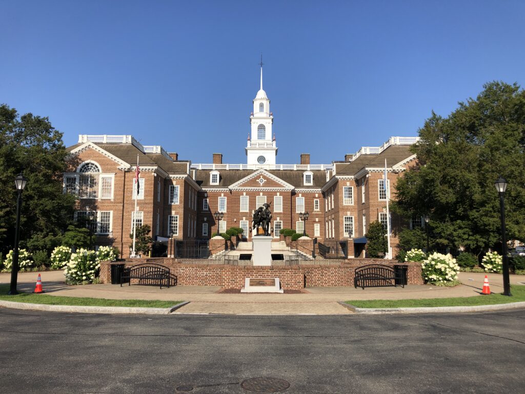 The Delaware state capital building in Dover, Delaware.