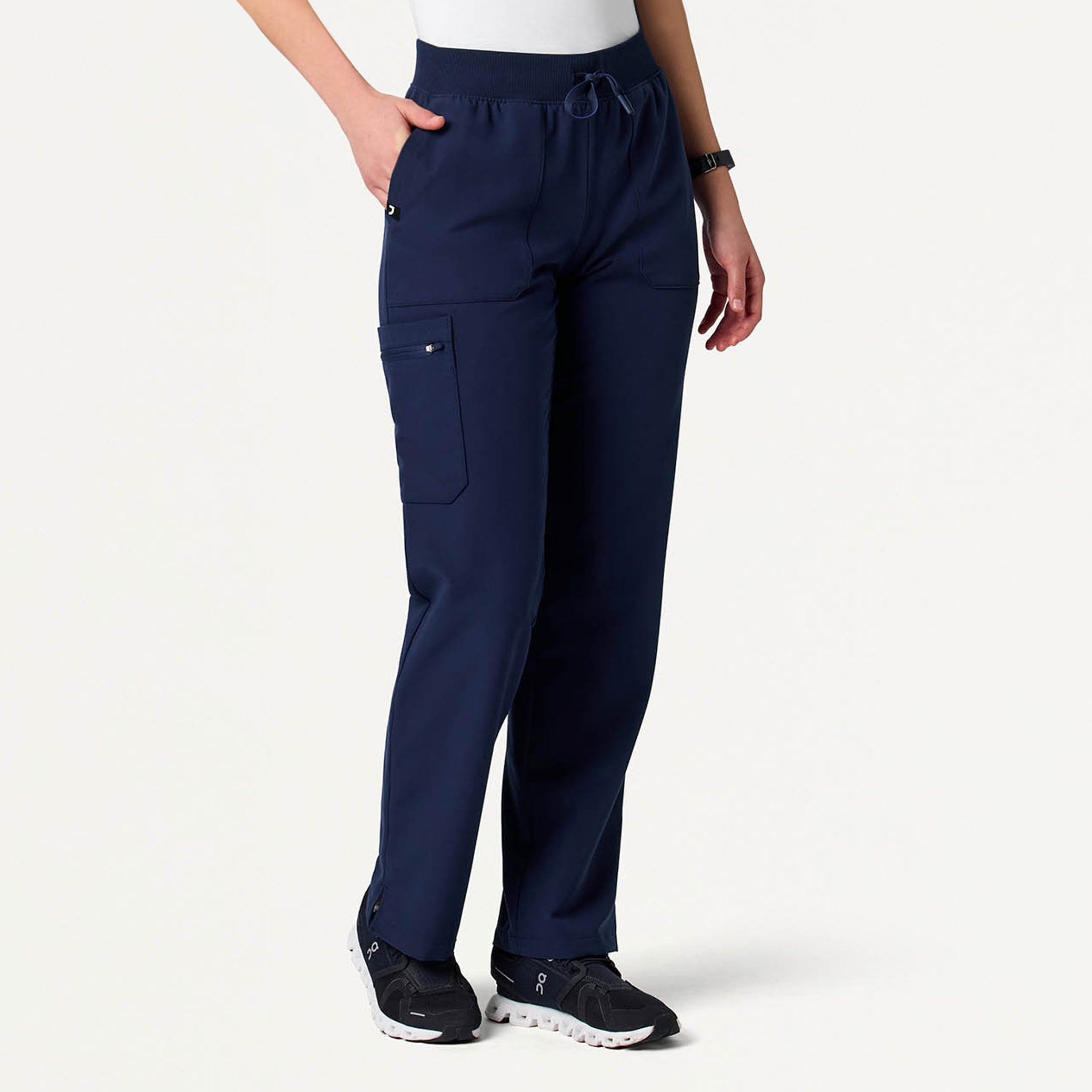 Xenos Cargo Knit-Waist Scrub Pant - Midnight Navy