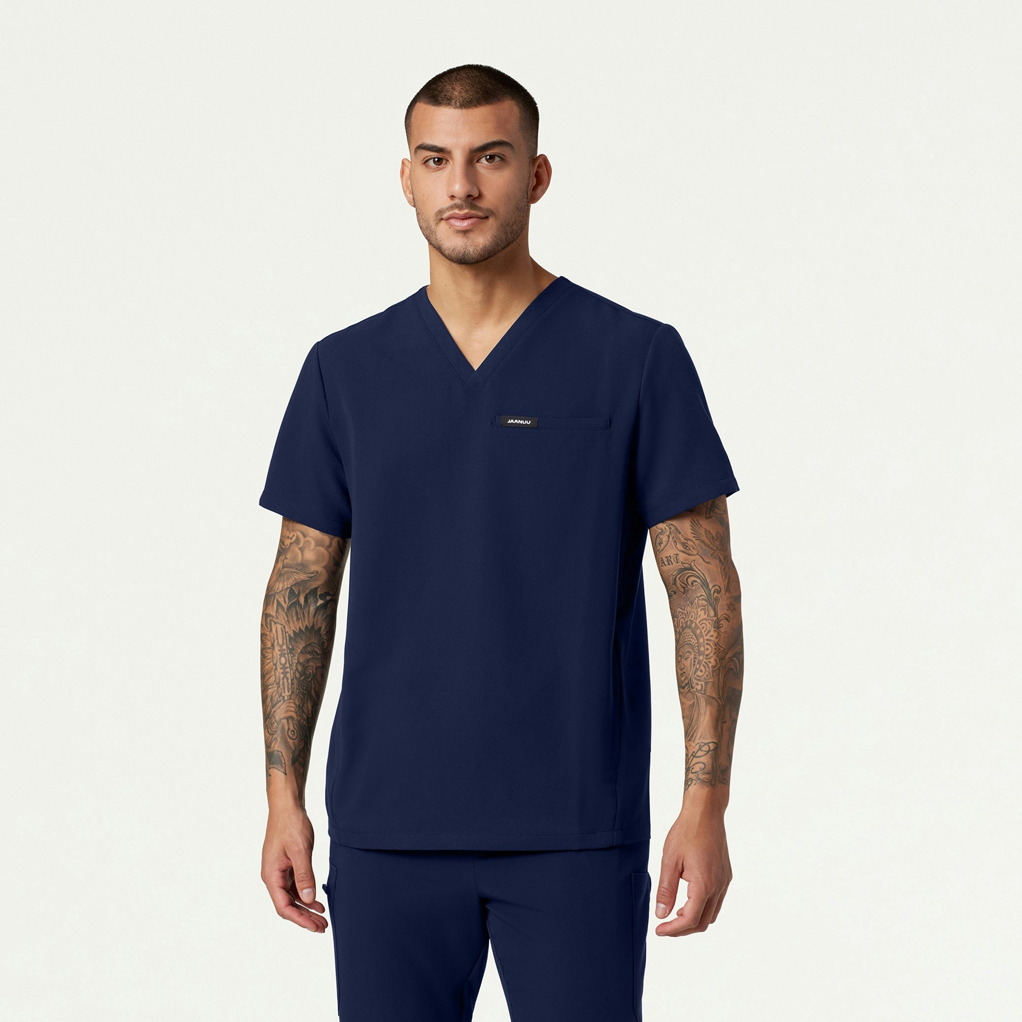 Platt 3-Pocket Scrub Top - Midnight Navy - MEN'S TOPS - Jaanuu