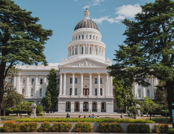 The California State Capitol building in Sacramento.