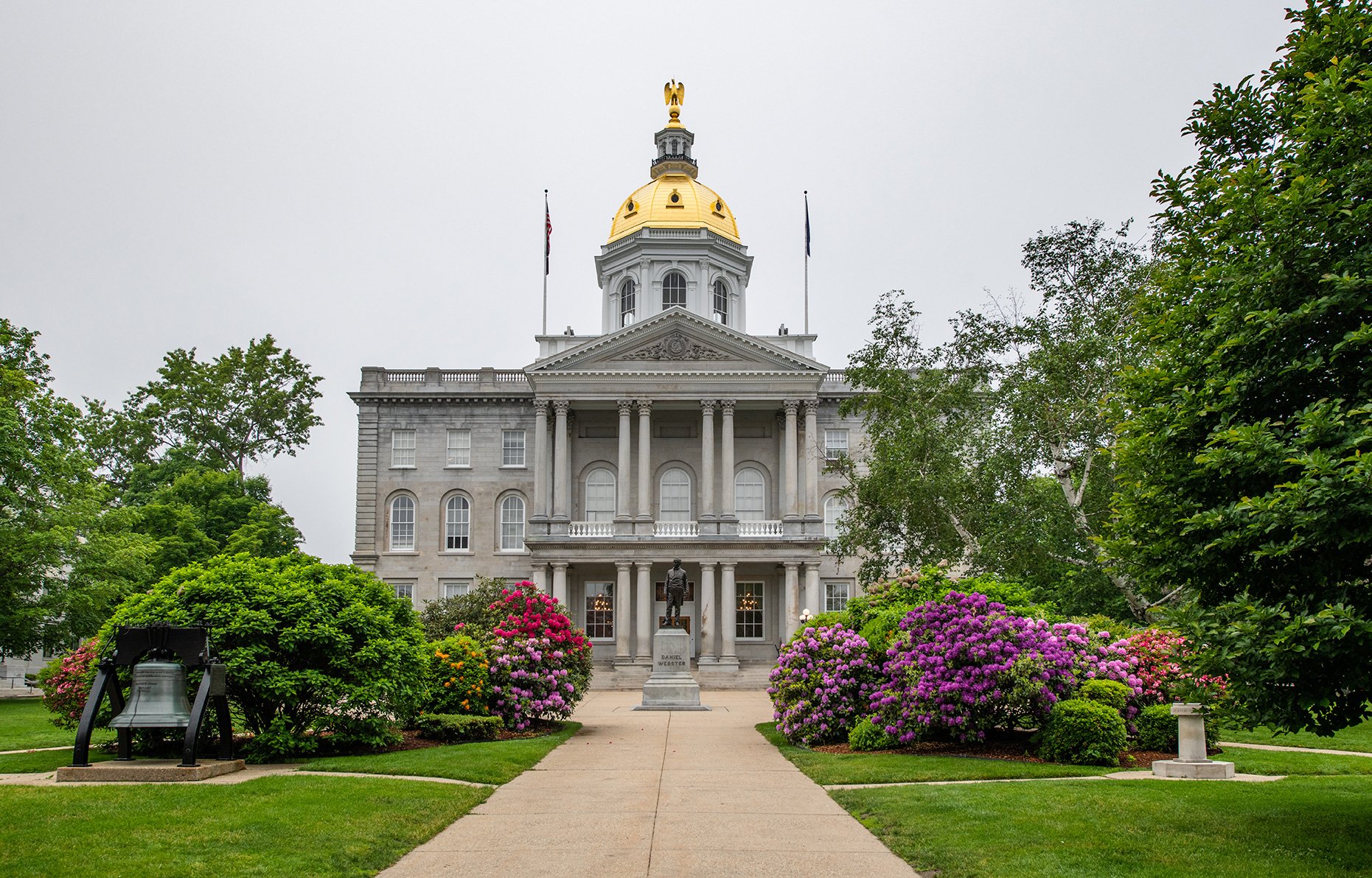 The New Hampshire state capitol building in Concord, New Hampshire.