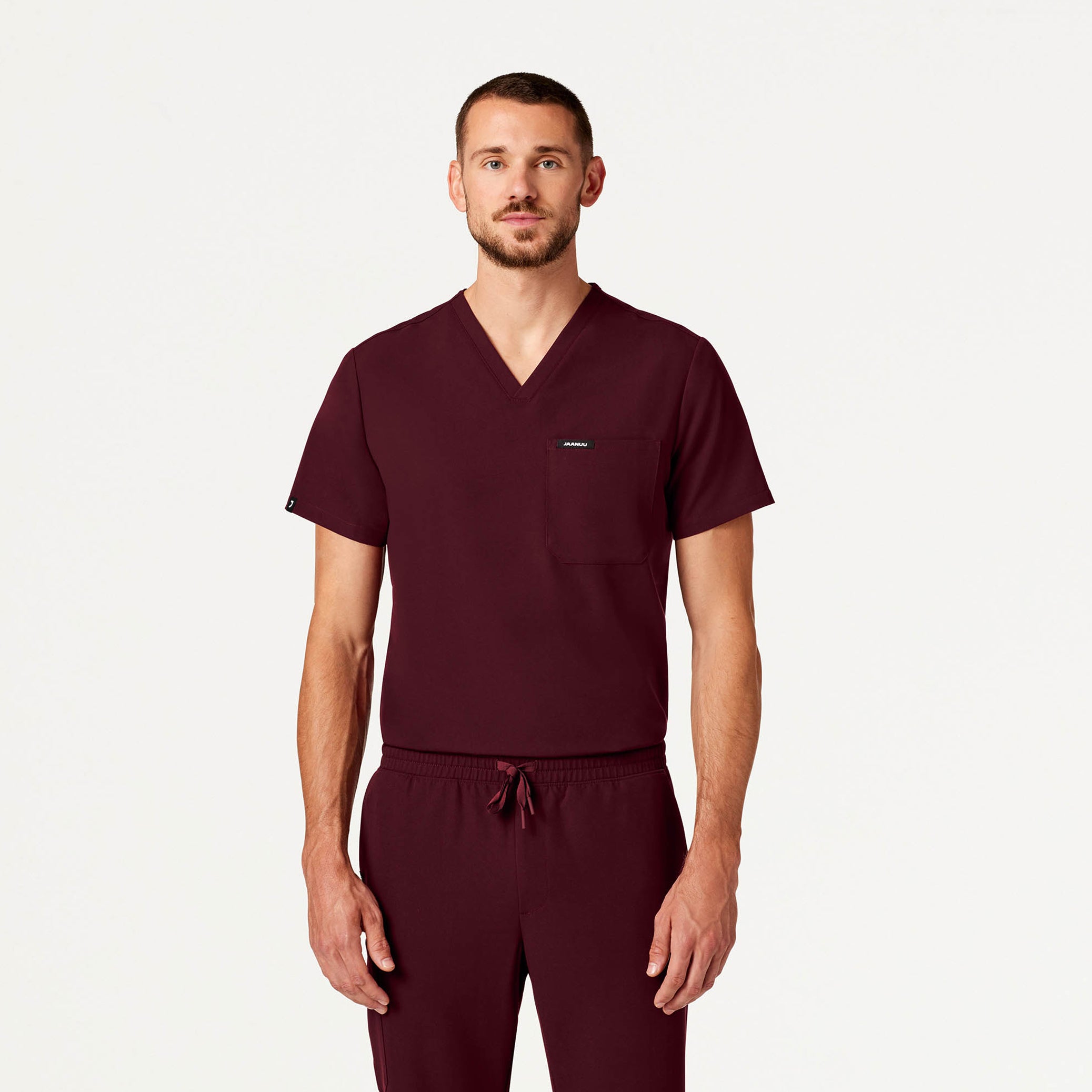 Holmes Everyday 1-Pocket Scrub Top - Burgundy