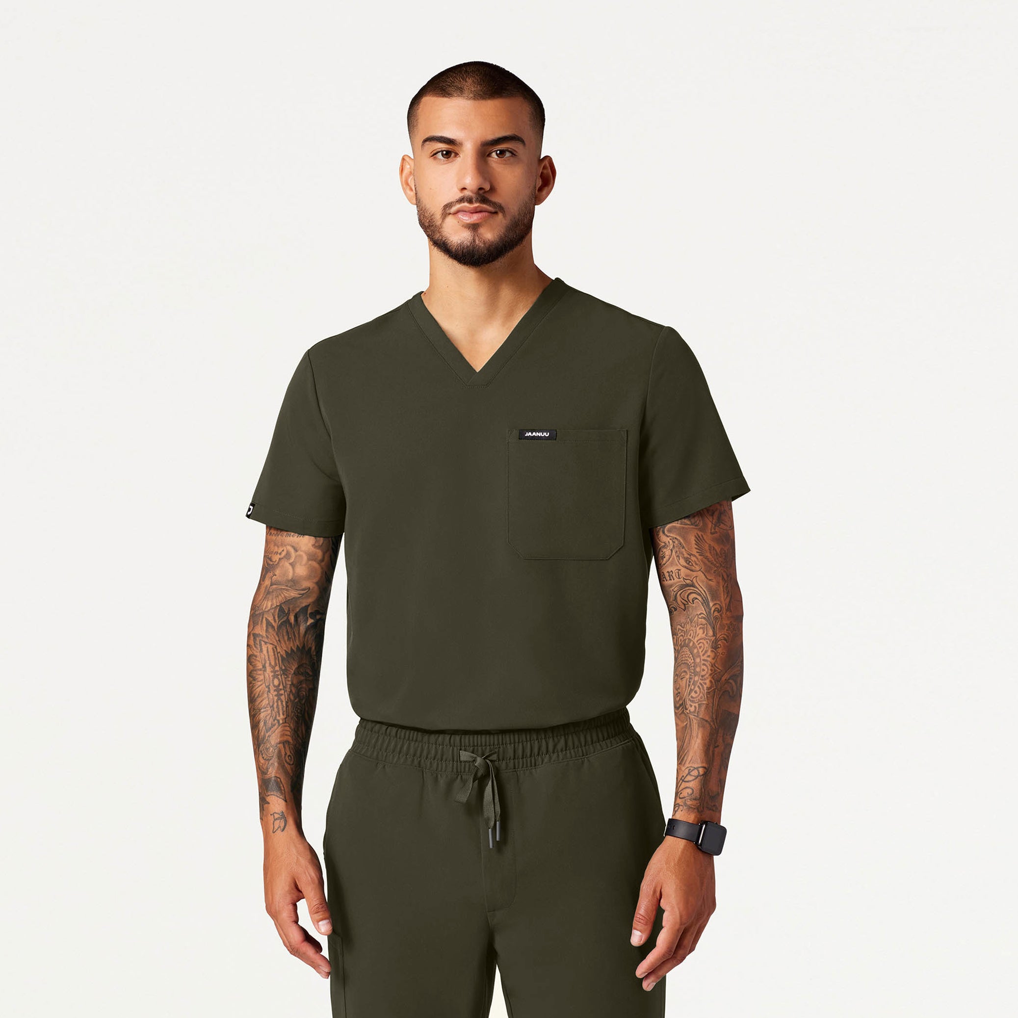 Holmes Everyday 1-Pocket Scrub Top - Deep Olive