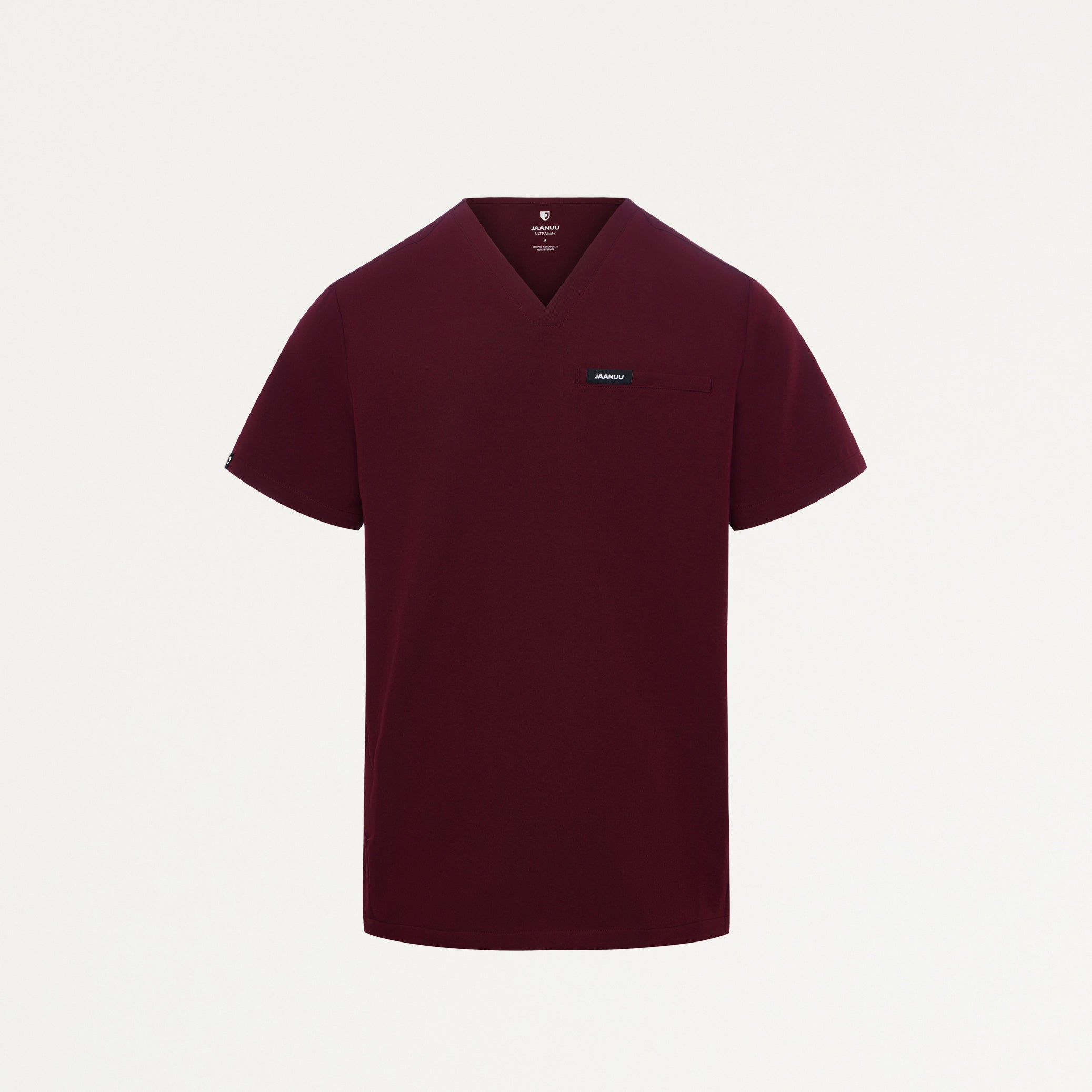 Platt 3-Pocket Scrub Top - Burgundy
