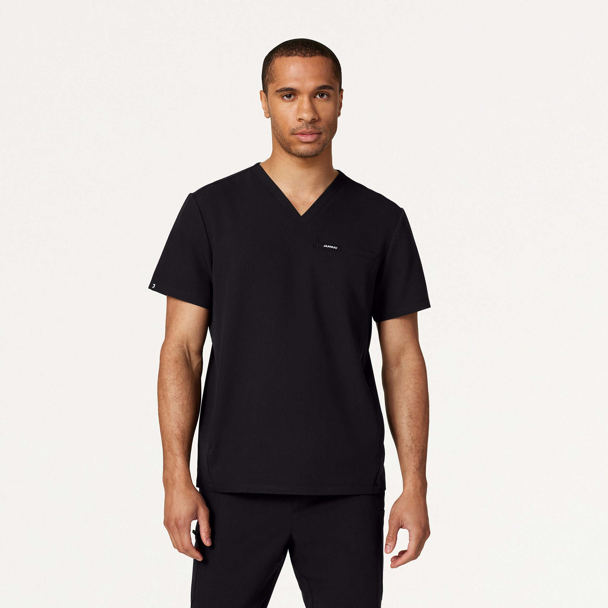 Platt 3-Pocket Scrub Top - Black