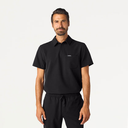 Calderon Polo Scrub Top - Black