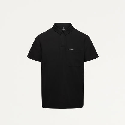 Calderon Polo Scrub Top - Black