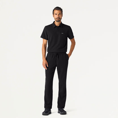 Calderon Polo Scrub Top - Black