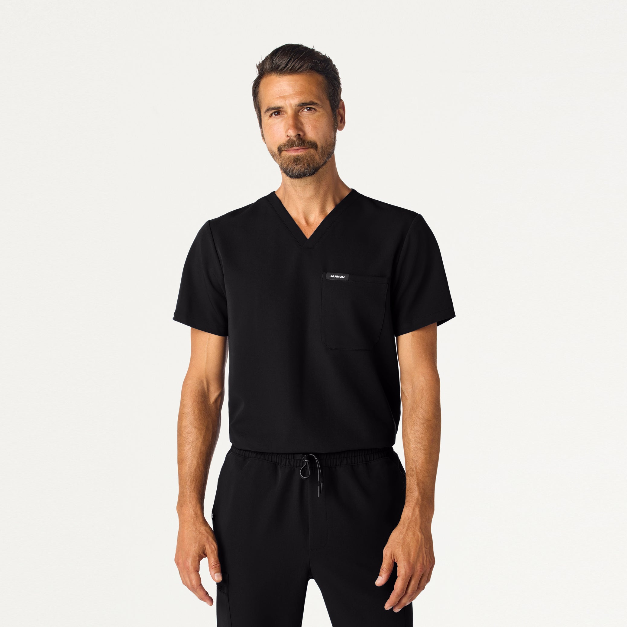 Holmes Slim Everyday 1-Pocket Scrub Top - Black