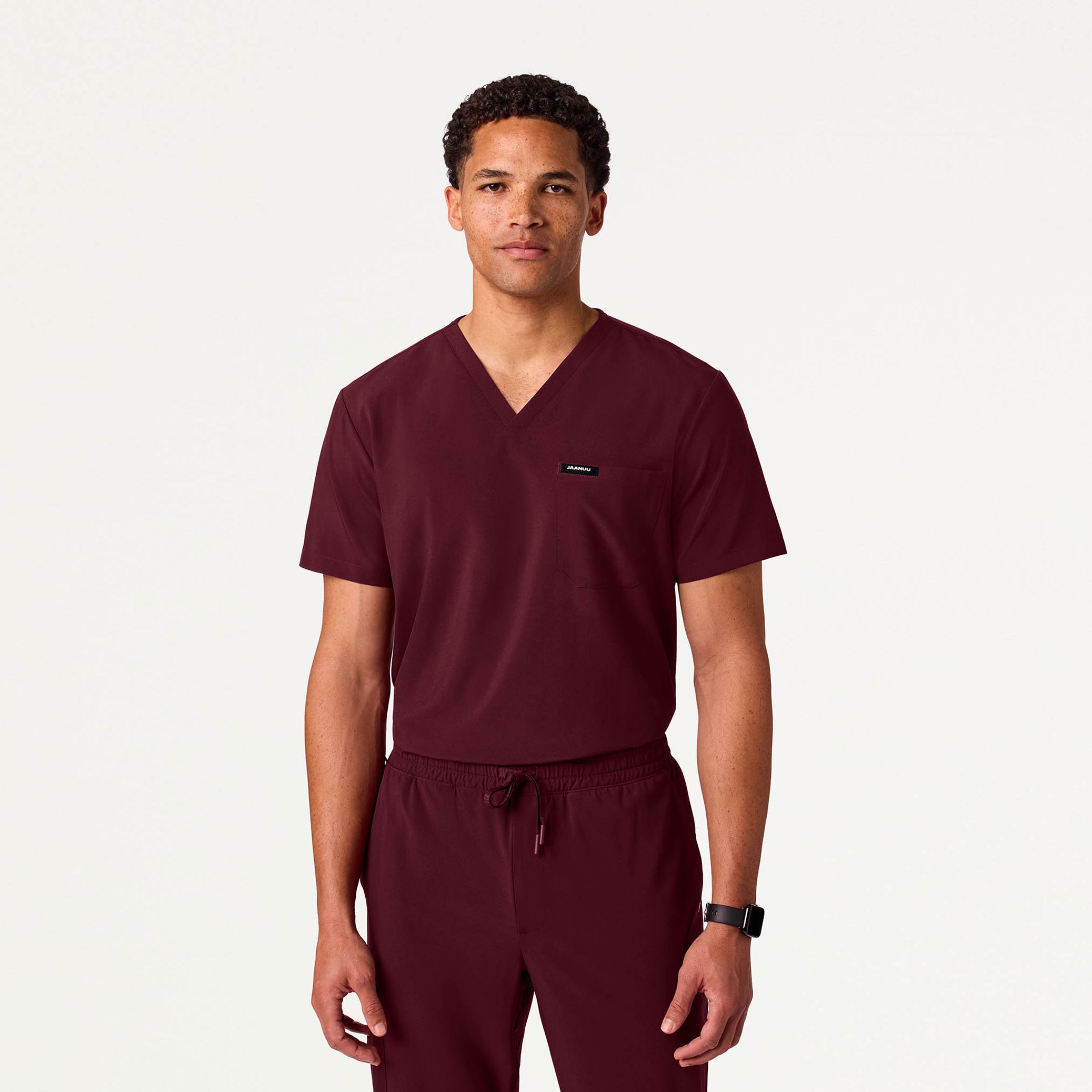 Holmes UltraLITE™ 1-Pocket Scrub Top - Burgundy