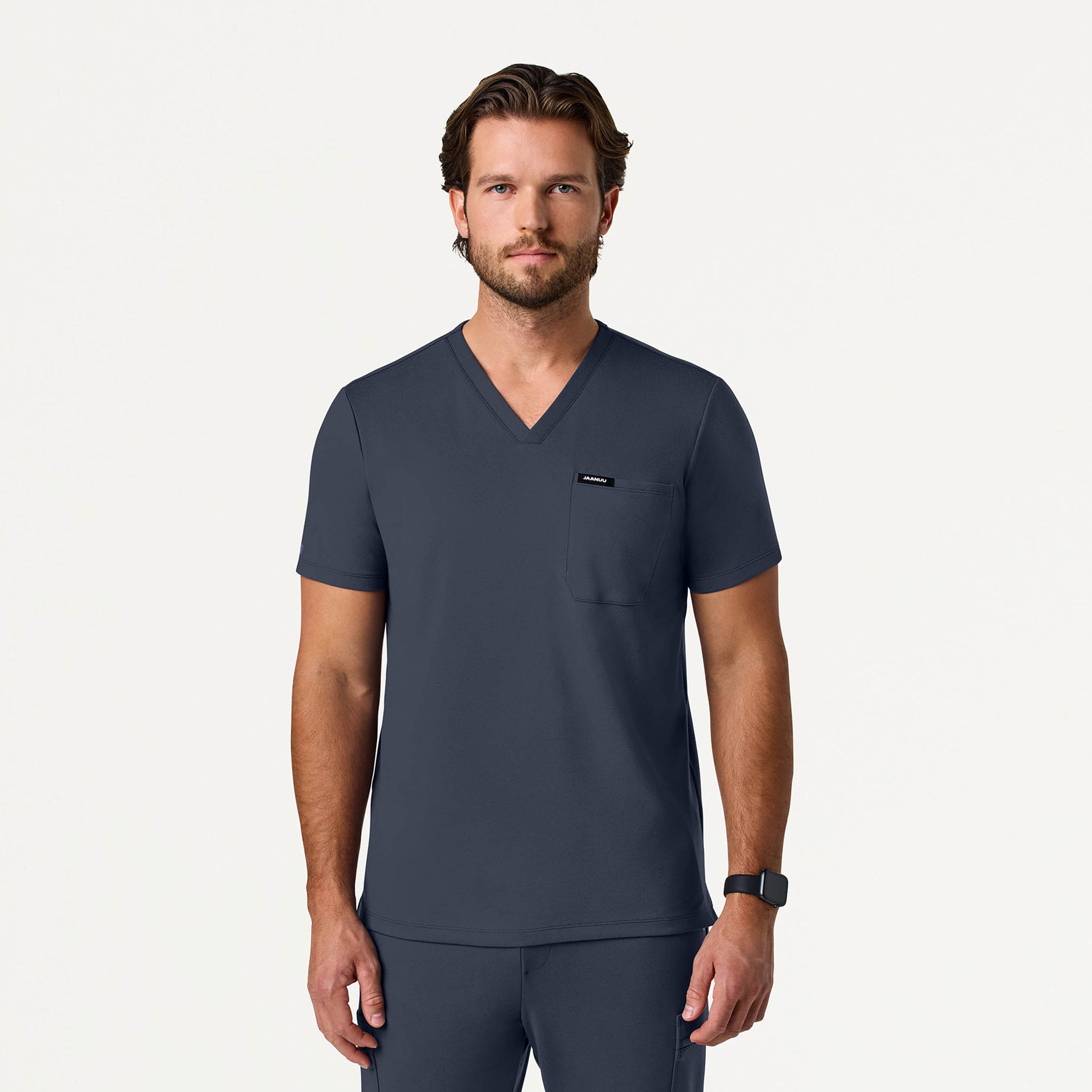 Asher Slim UltraSOFT™ Scrub Top - Carbon Gray