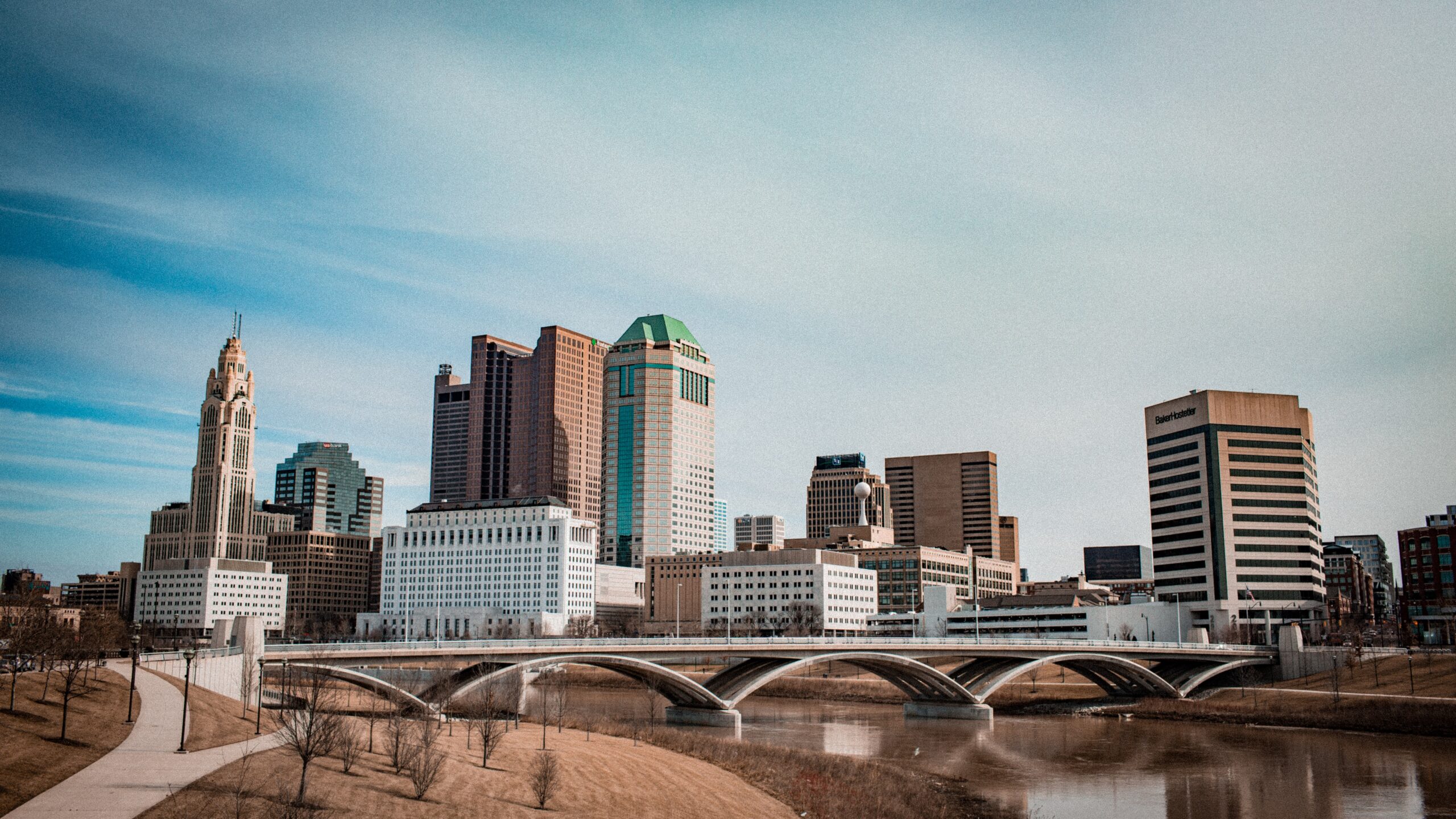 A bridge in Columbus, Ohio.
