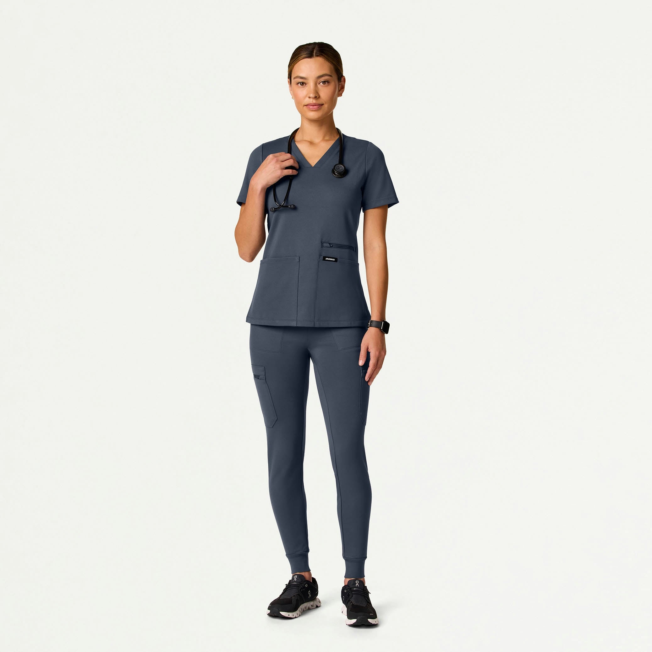 The Nesta Essential Scrub Set - Carbon Gray - 1