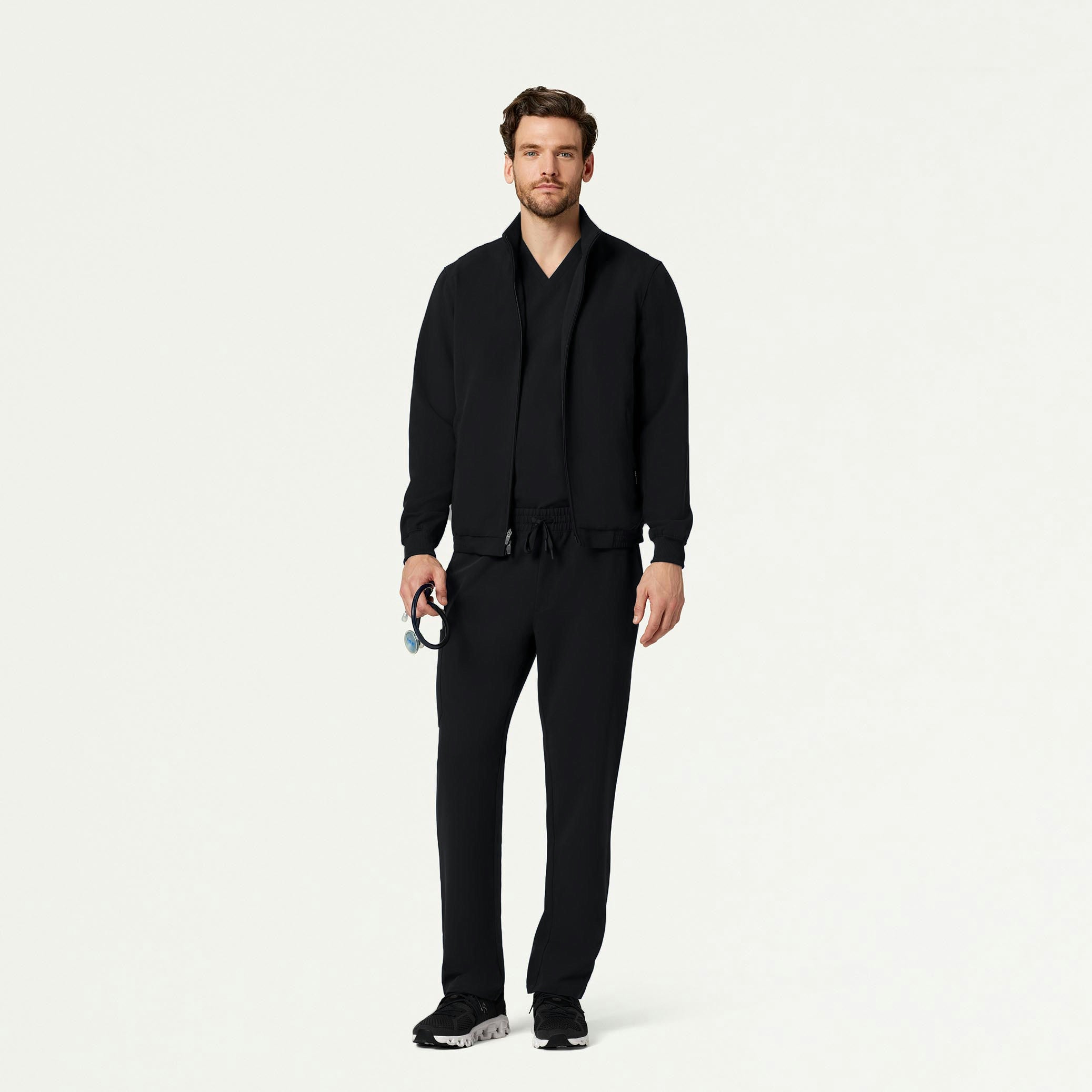 The Niels Jacket Scrub Set - Black - 8