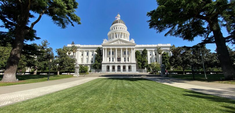 The California state capitol building in Sacramento, CA.