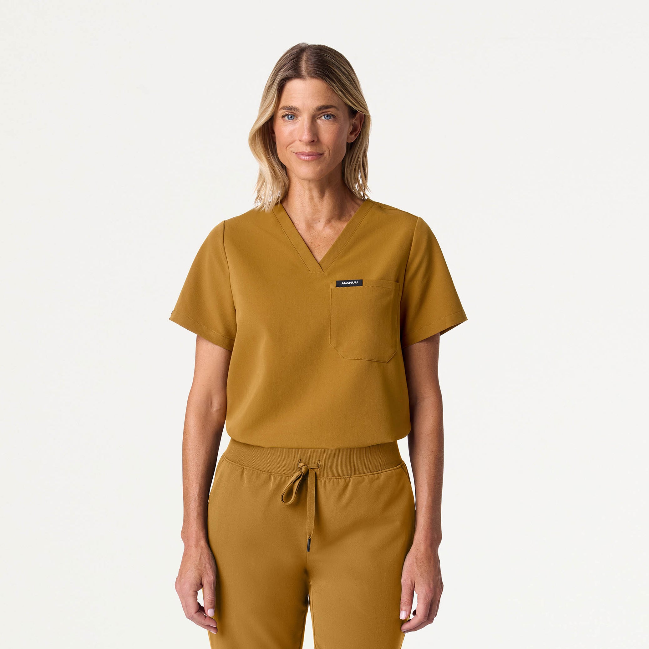 Rhena Essential 1-Pocket Scrub Top - Cider