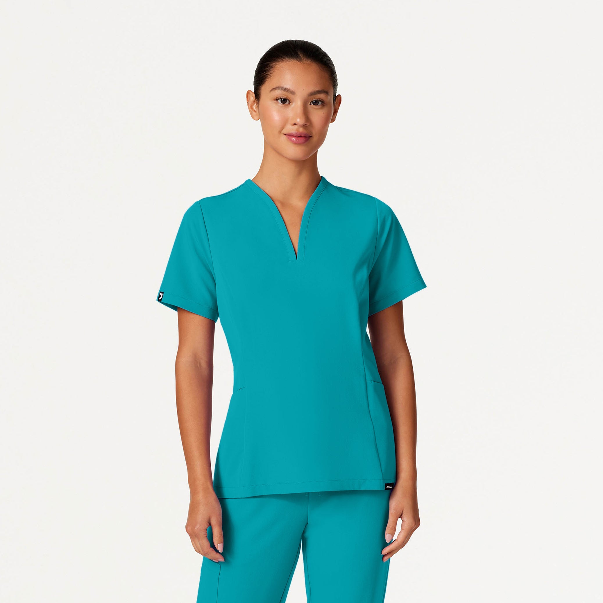 Calix Fit & Flare Scrub Top - Teal