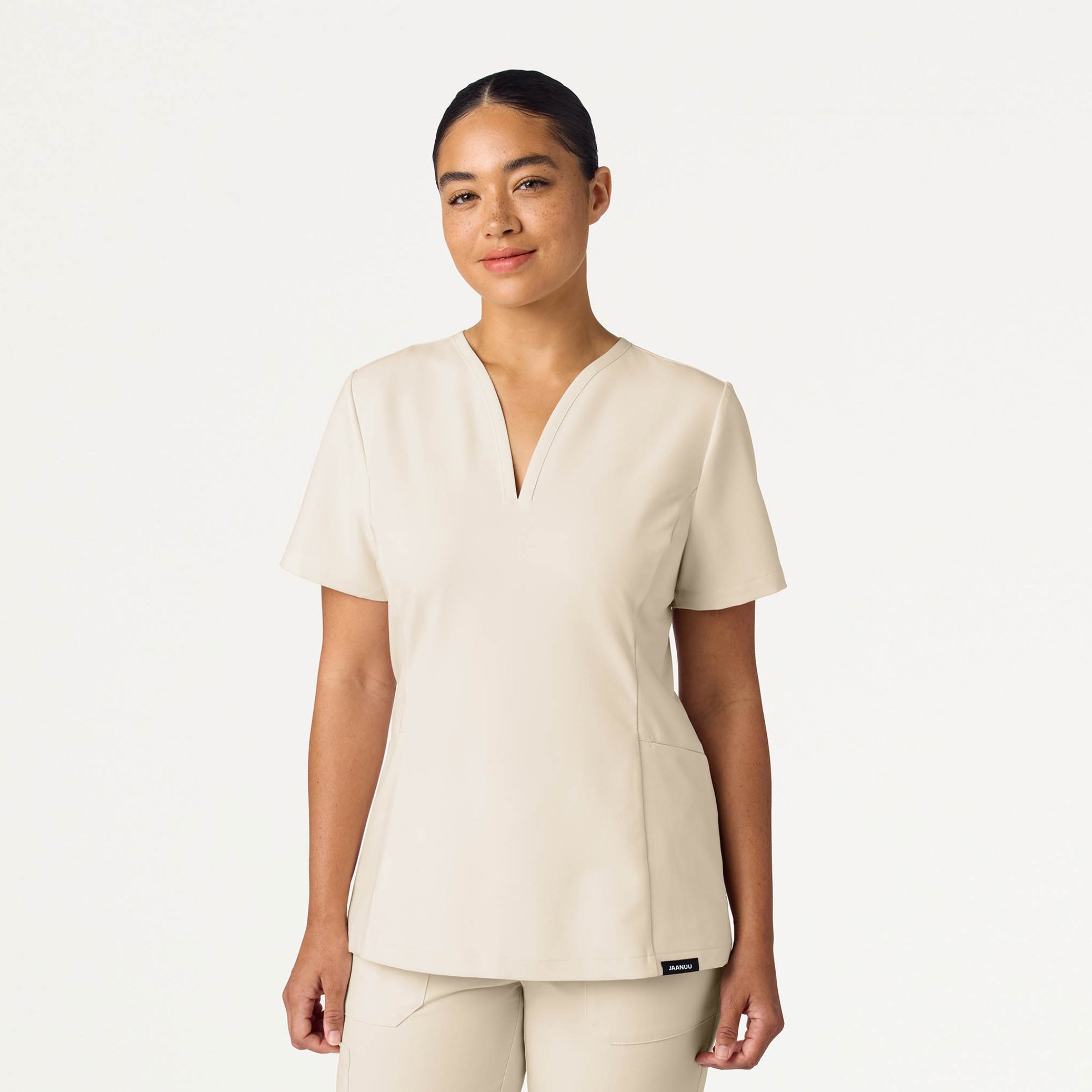 Calix Fit & Flare Scrub Top - Birch