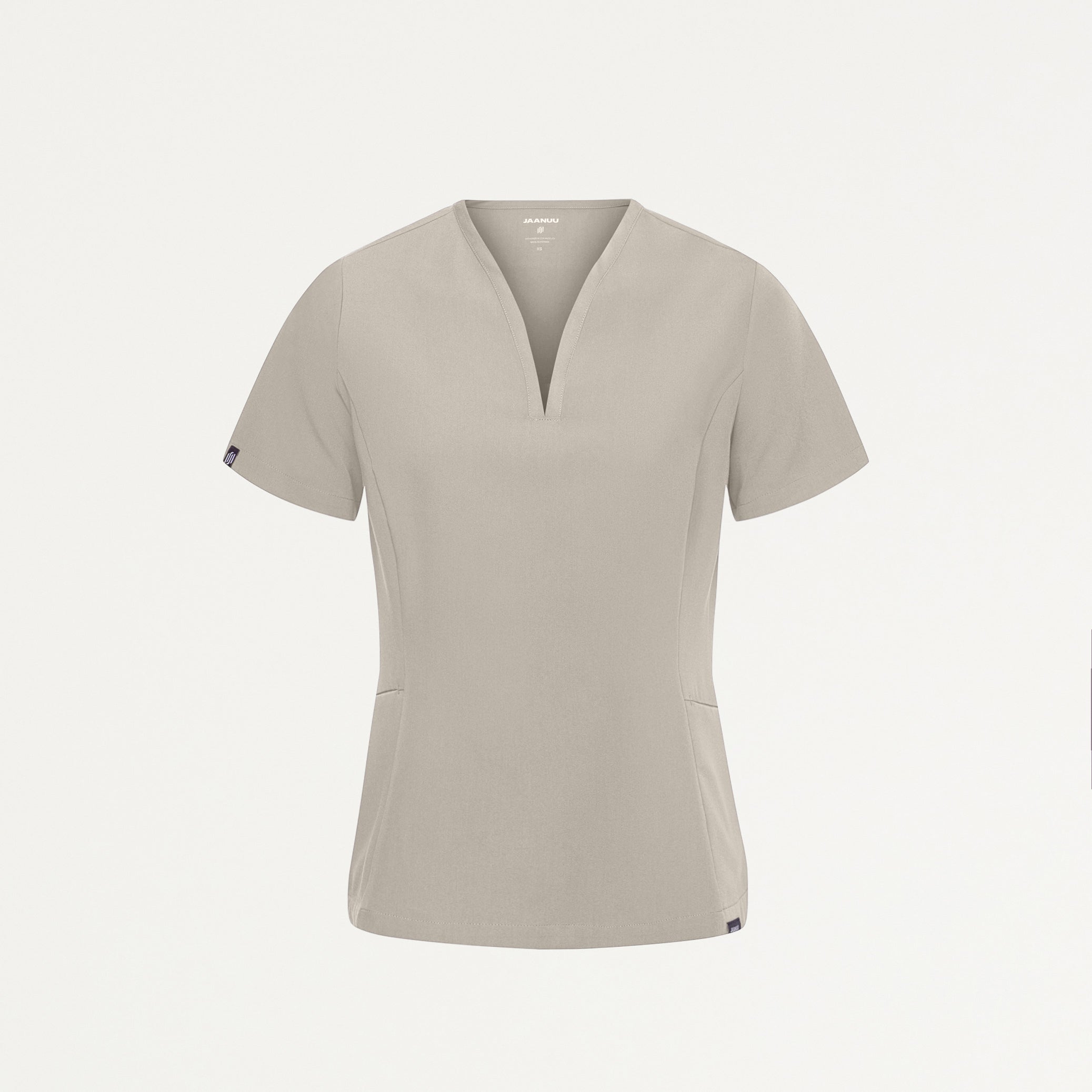 Calix Fit & Flare Scrub Top - Fog