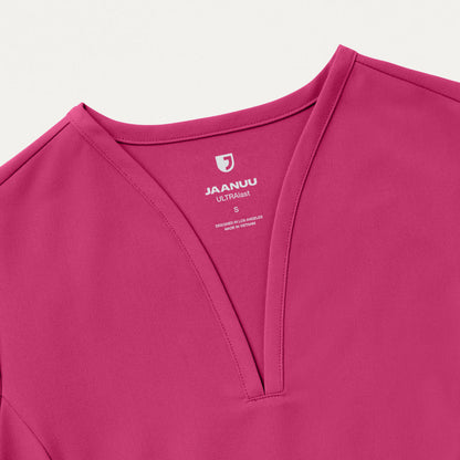 Calix Fit & Flare Scrub Top - Wild Berry