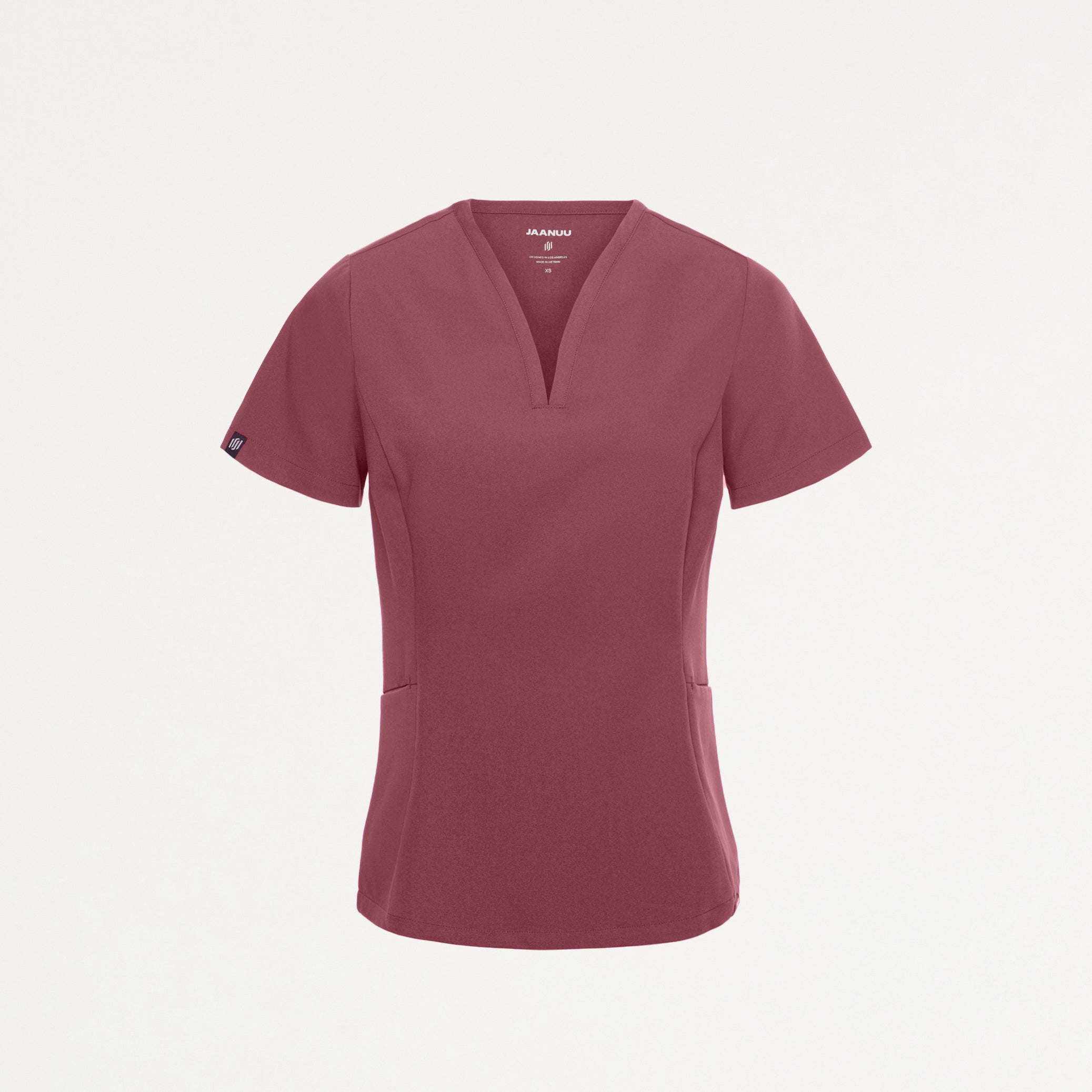 Calix Fit & Flare Scrub Top - Rosewood