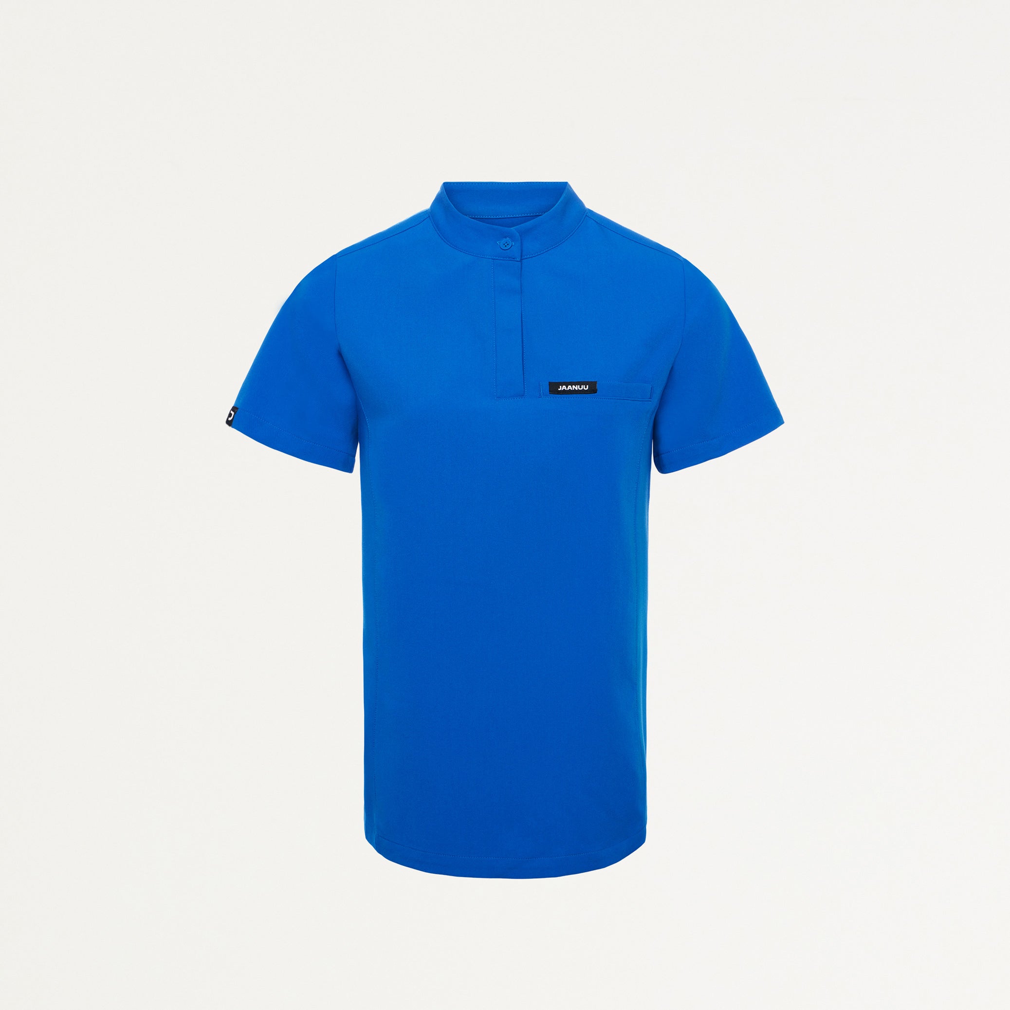 Savi Tuck-In Stand-Collar Scrub Top - Royal Blue