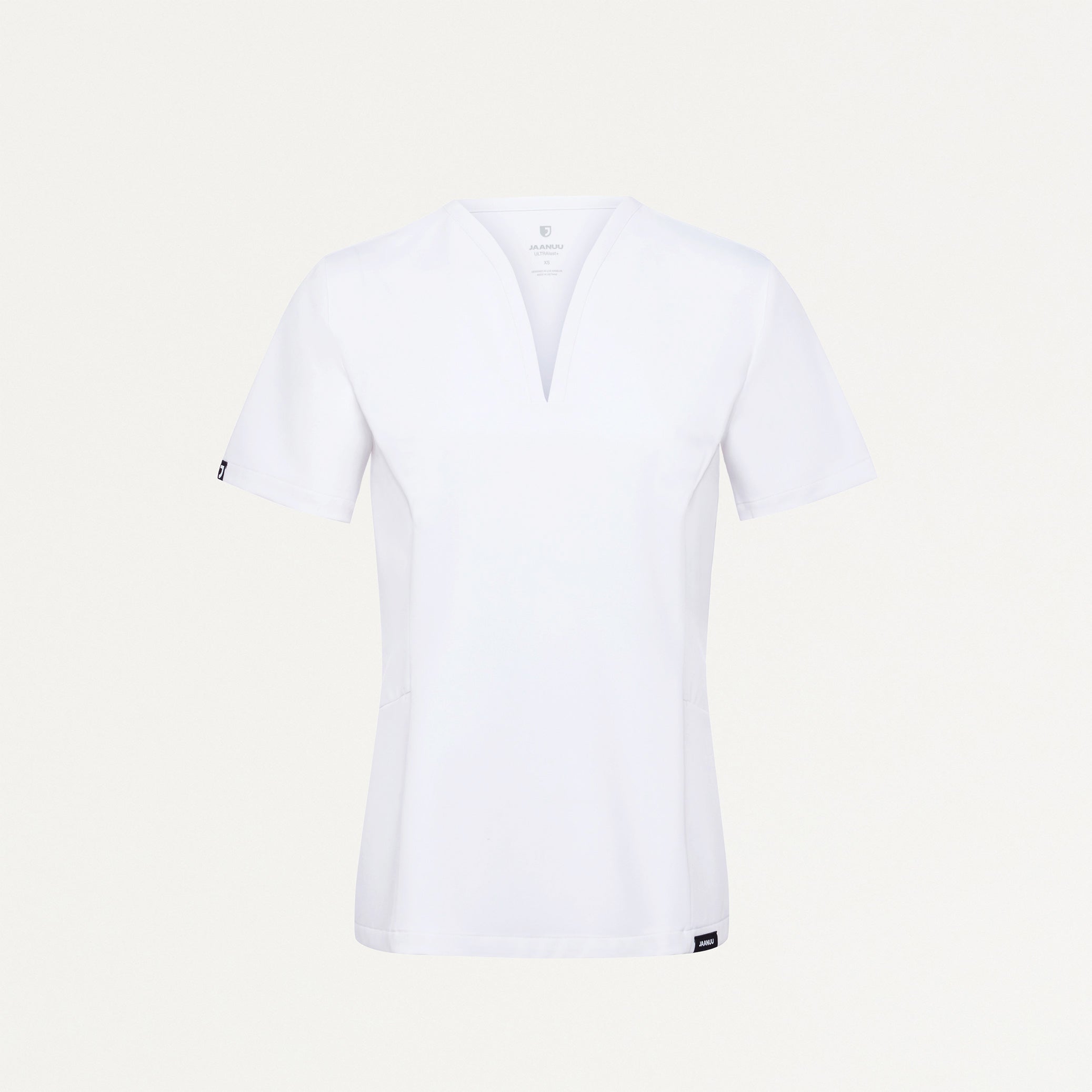 Calix Fit & Flare Scrub Top - White