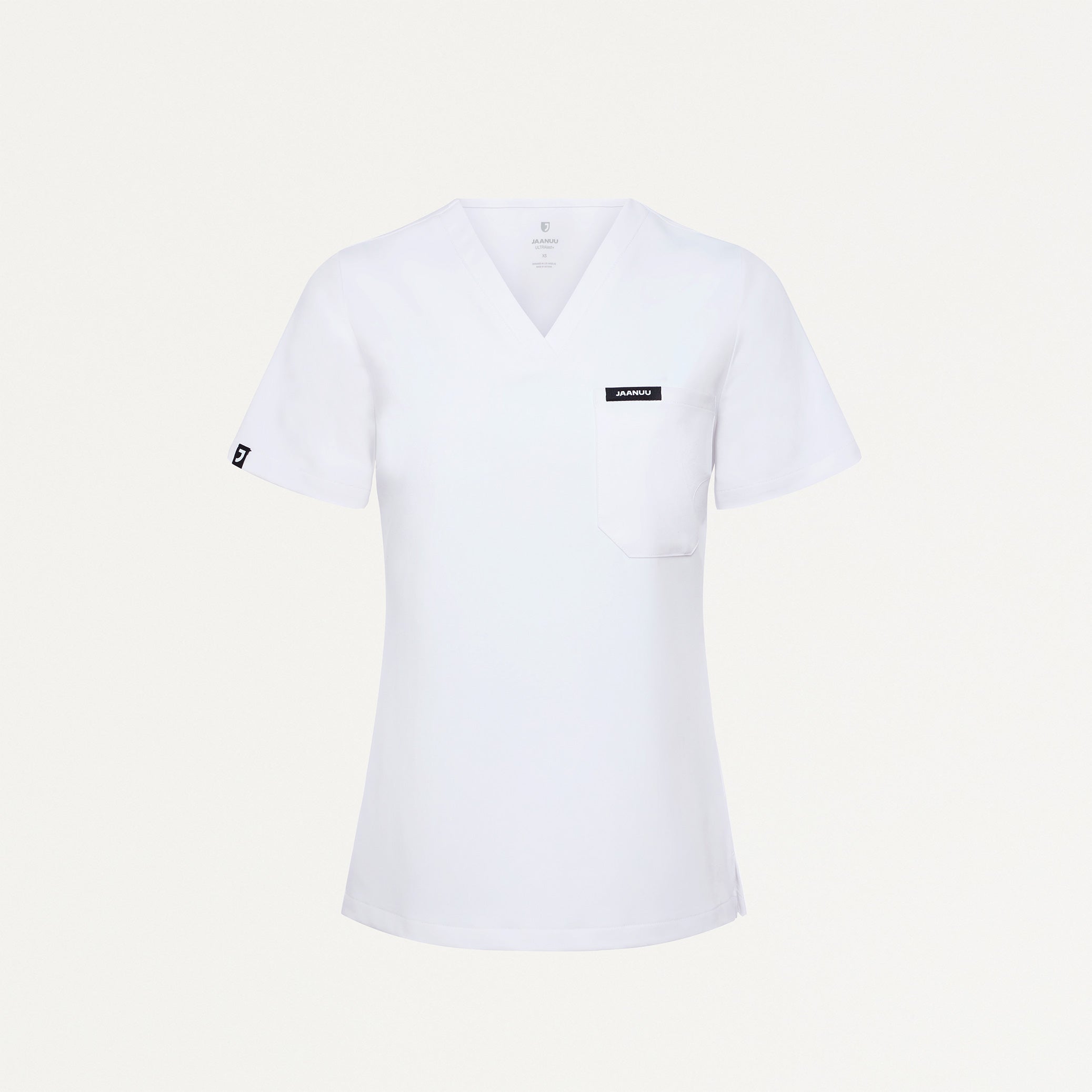 Rhena Slim Essential 1-Pocket Scrub Top - White