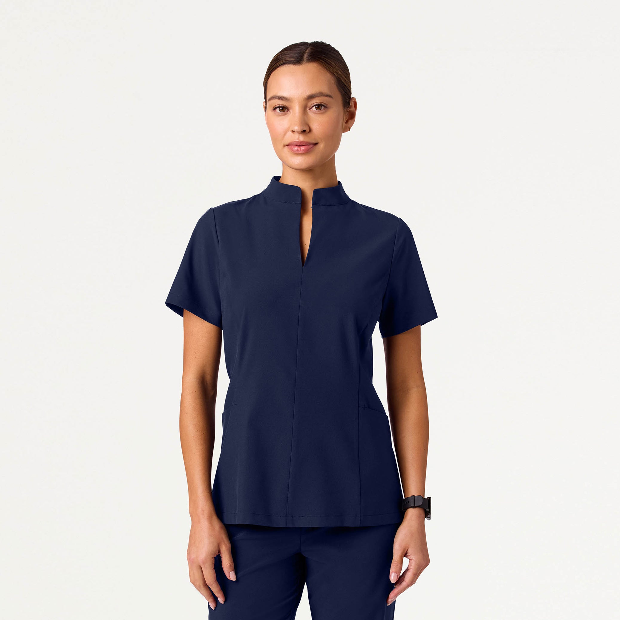 Aria Fit & Flare UltraLITE™ Scrub Top - Midnight Navy