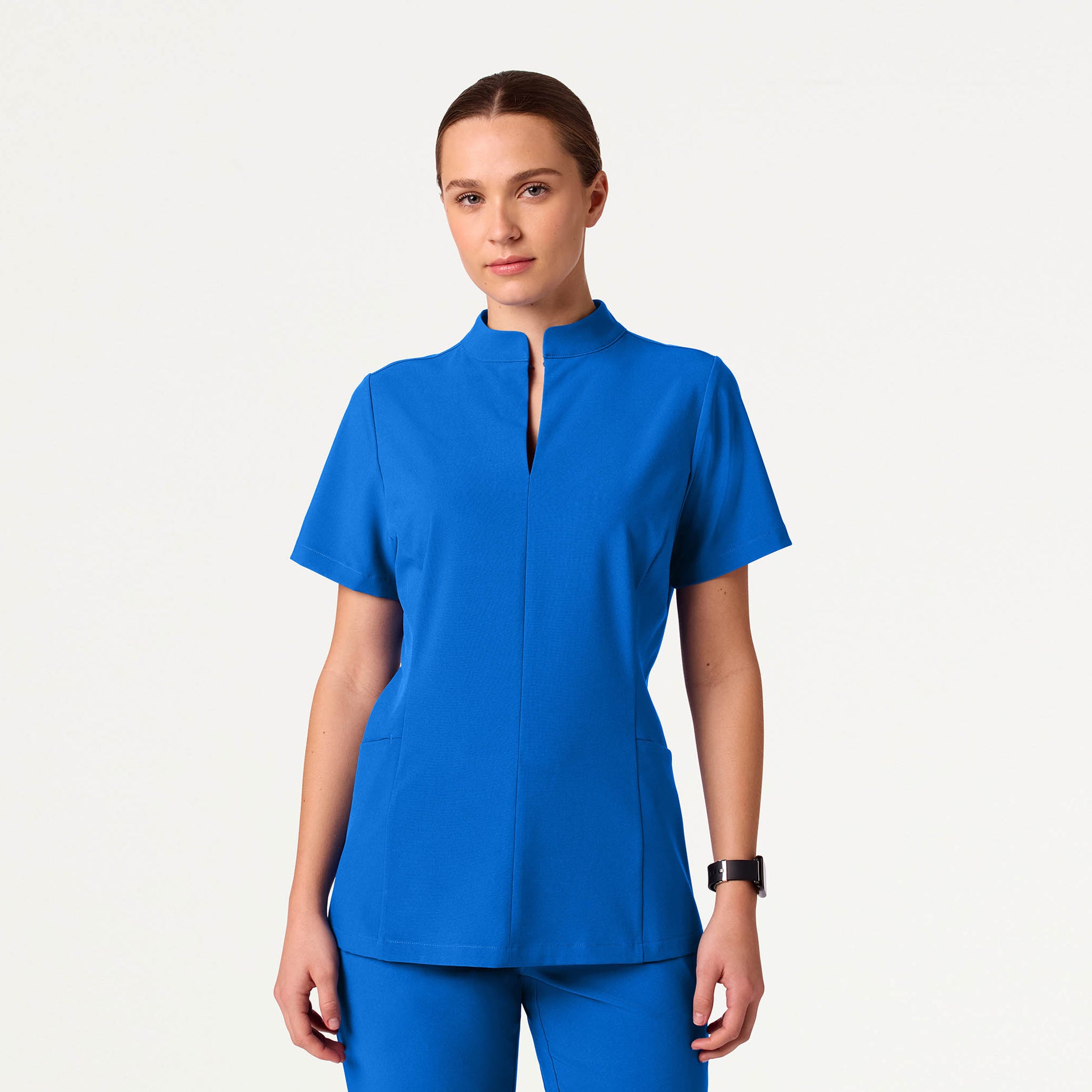 Aria Fit & Flare UltraLITE™ Scrub Top - Royal Blue