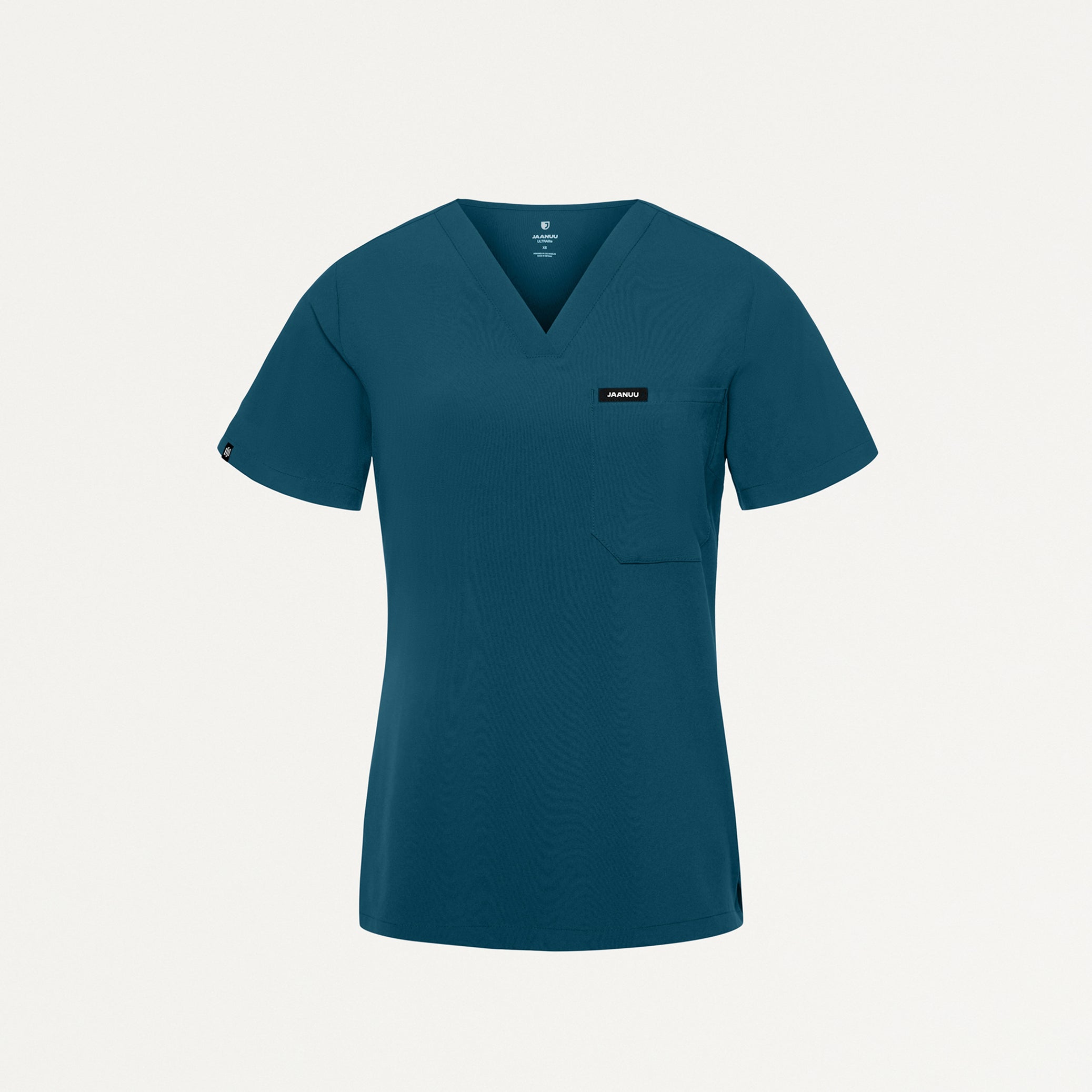 Rhena Slim UltraLITE™ 1-Pocket Scrub Top - Caribbean Blue