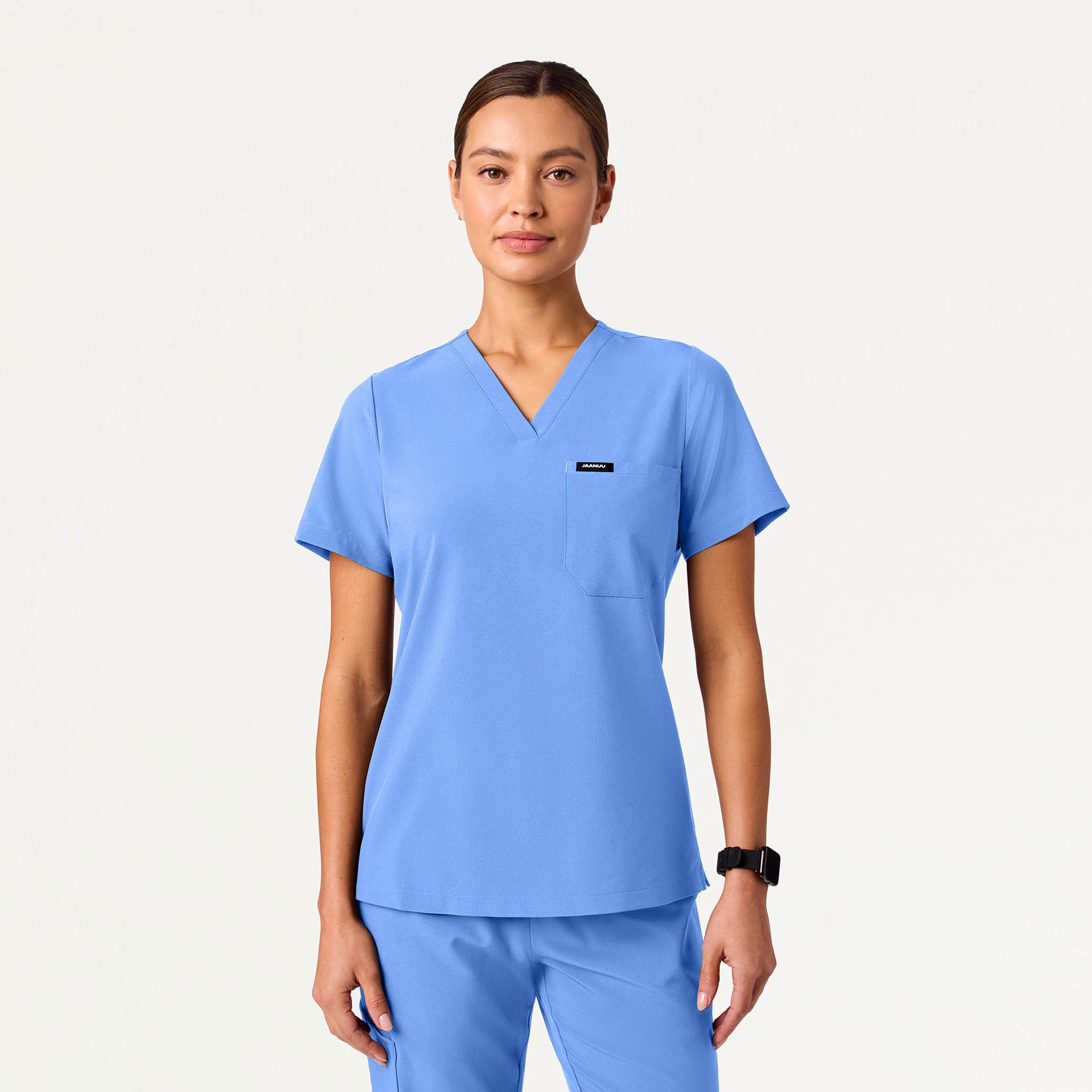 Rhena Slim UltraLITE™ 1-Pocket Scrub Top - Ceil Blue