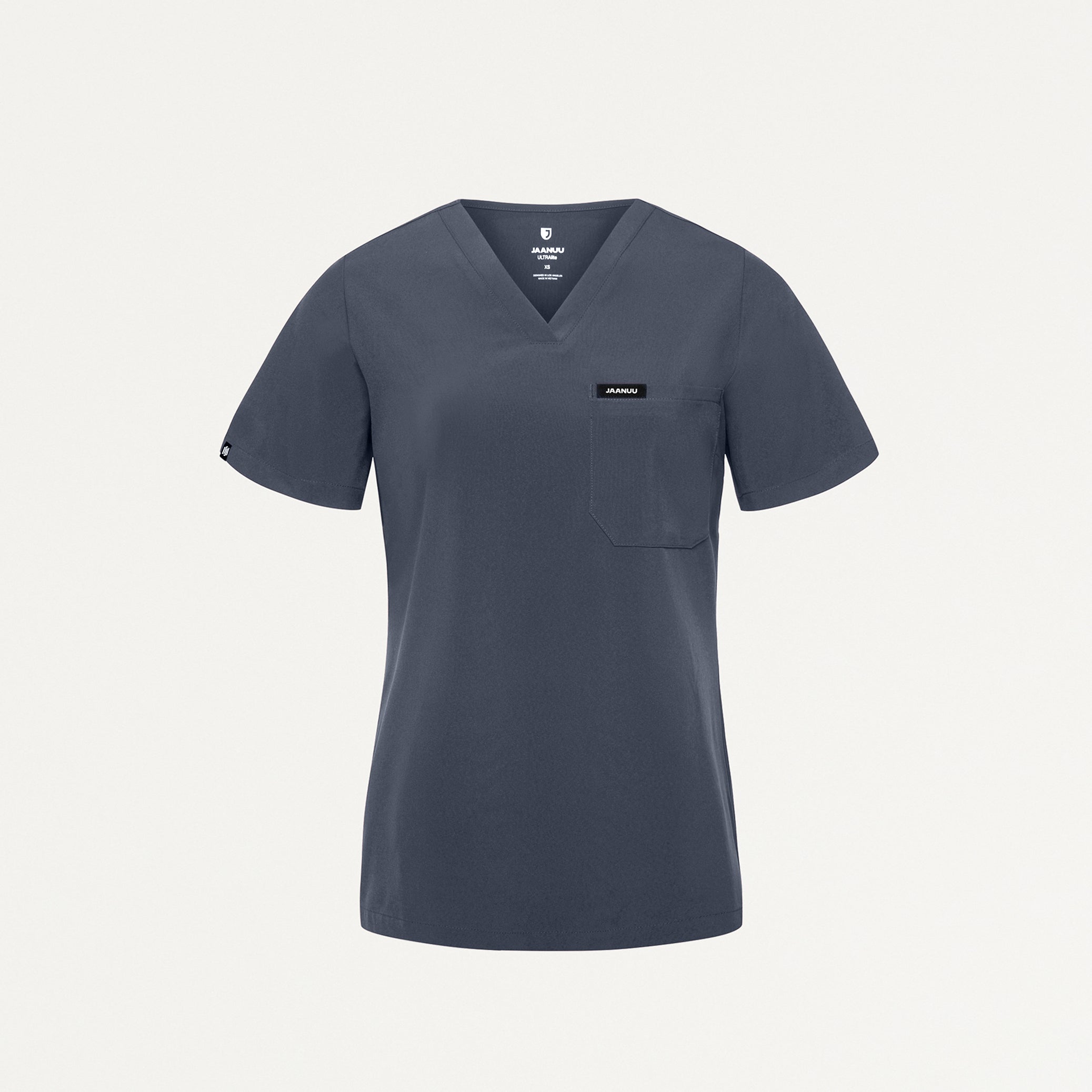 Rhena Slim UltraLITE™ 1-Pocket Scrub Top - Carbon Gray