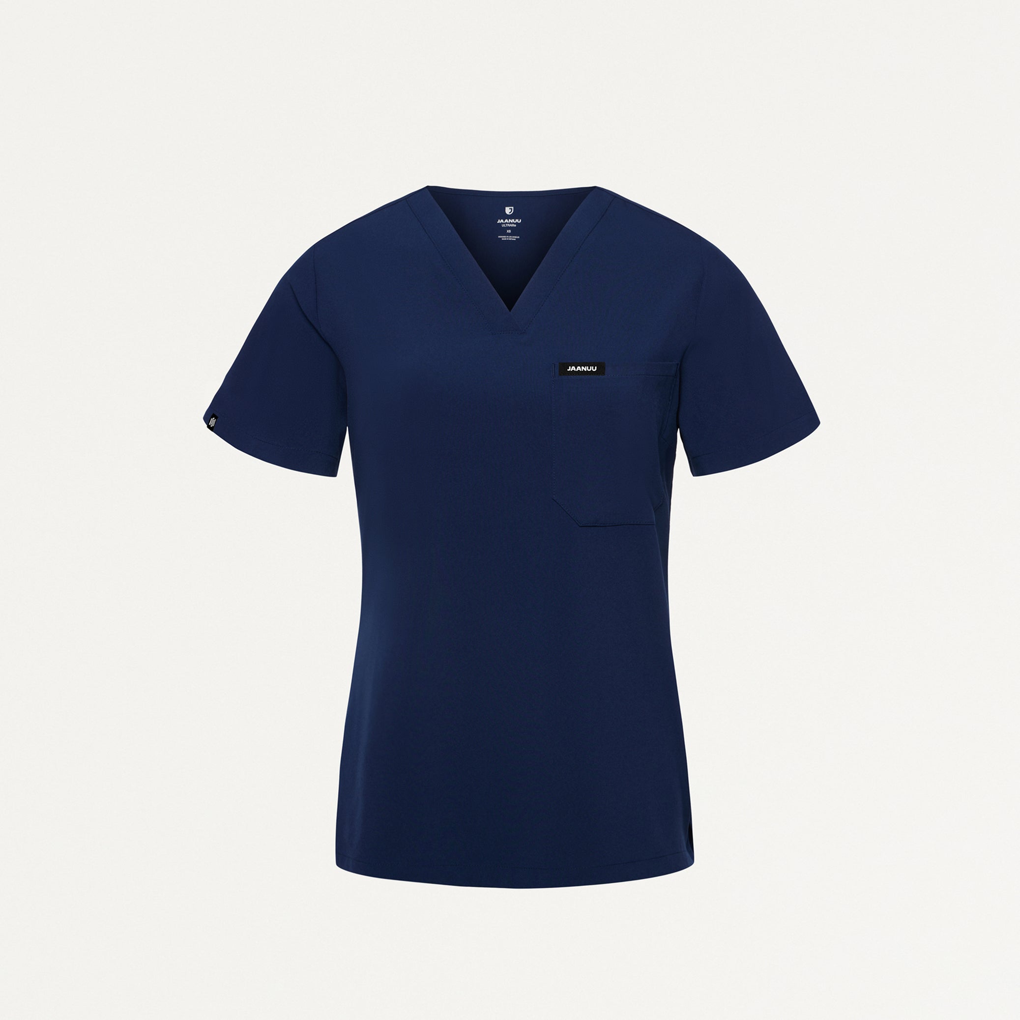Rhena Slim UltraLITE™ 1-Pocket Scrub Top - Midnight Navy