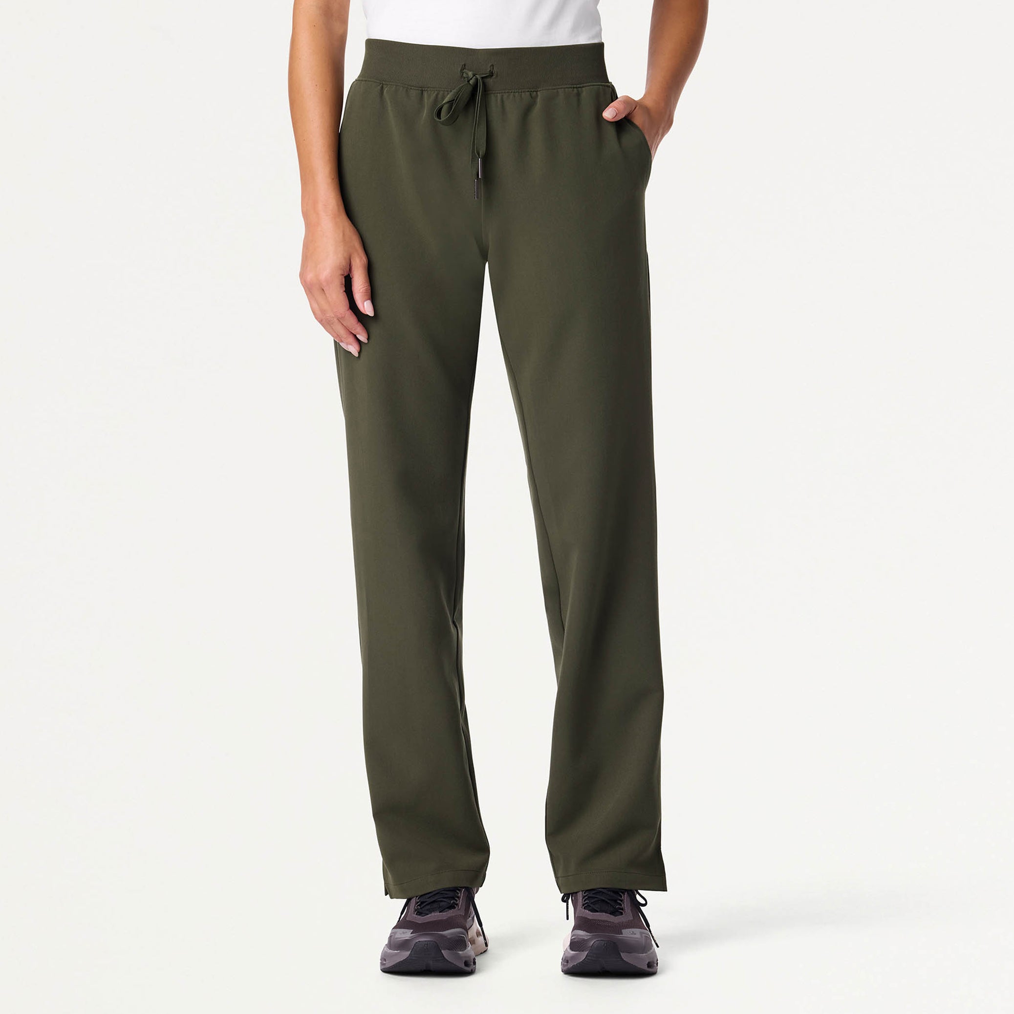 Xenos Essential Knit-Waist Scrub Pant - Deep Olive
