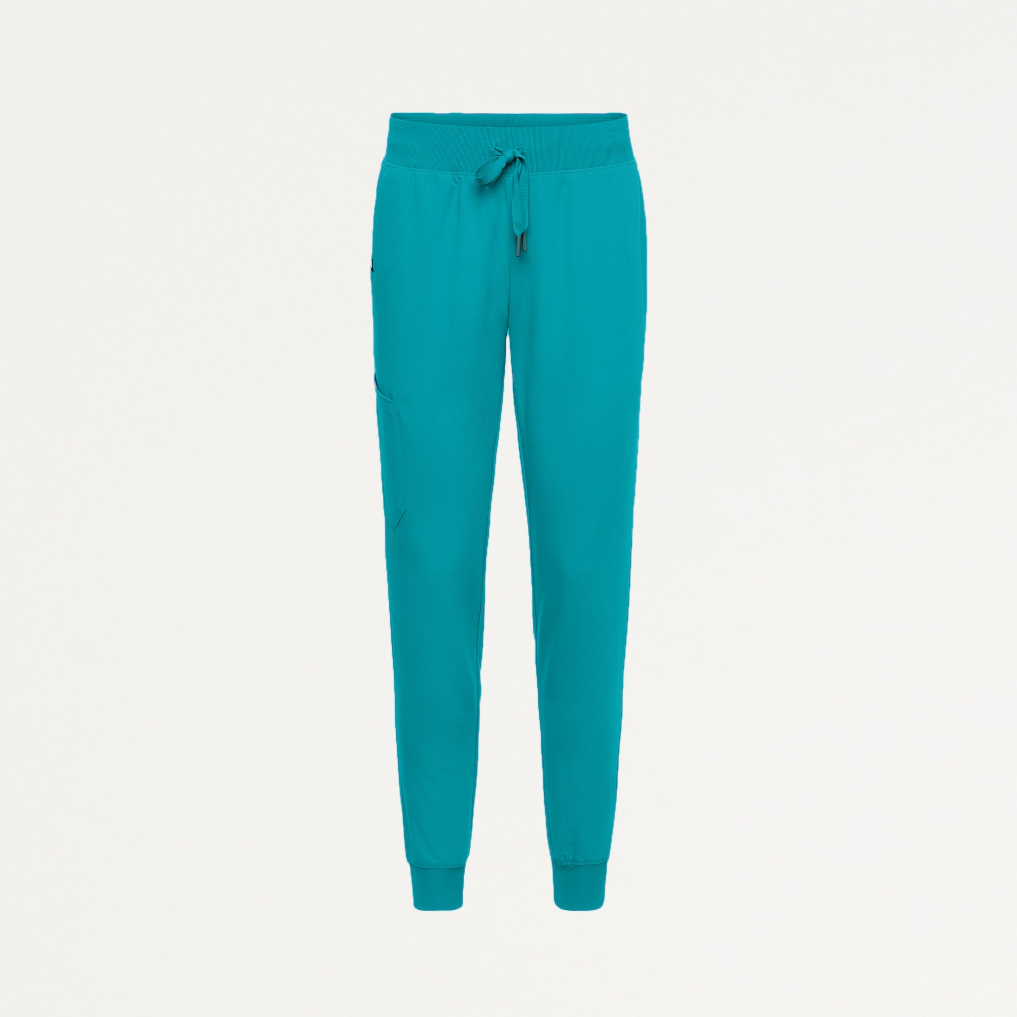 Silex Slim Knit-Waist Scrub Jogger - Teal