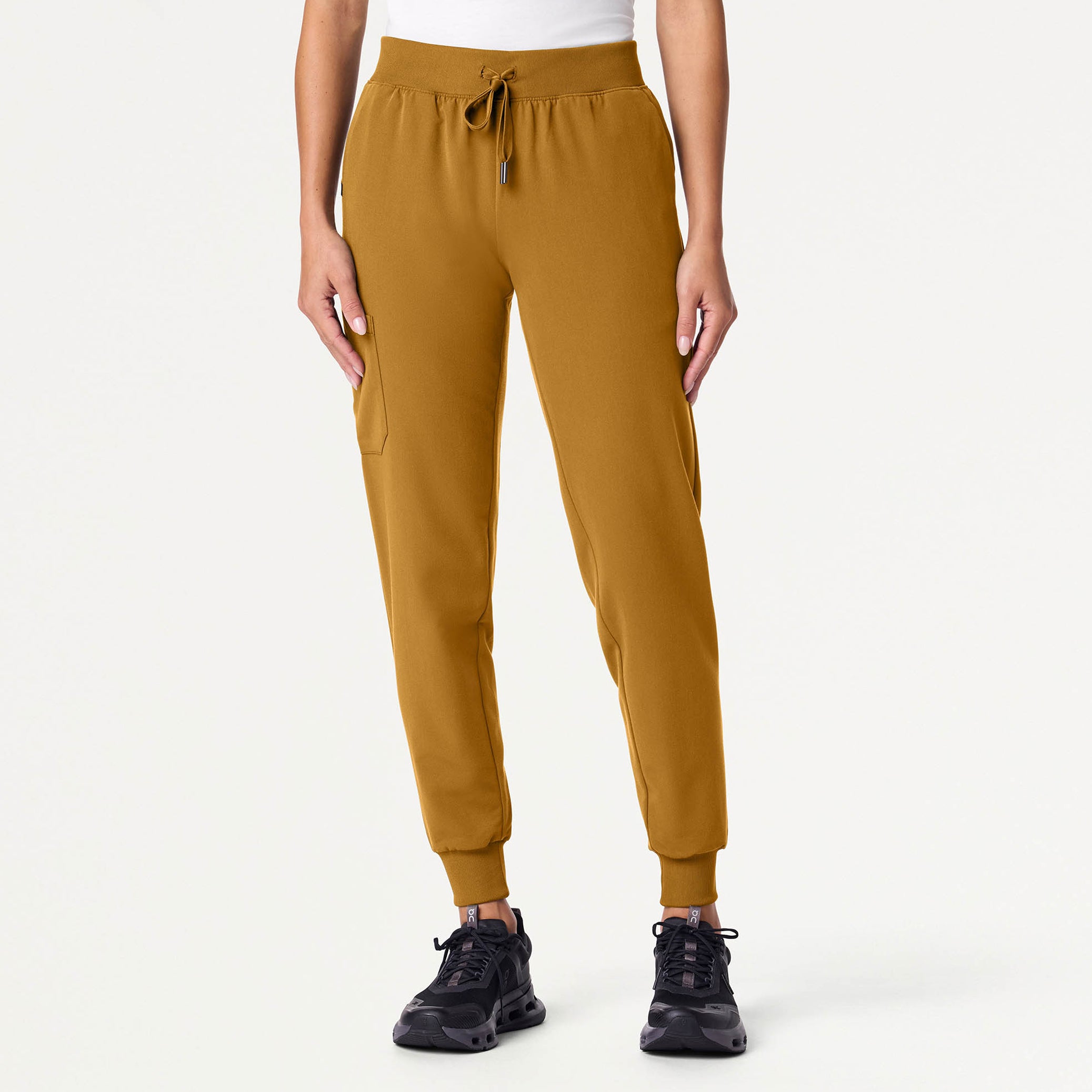Silex Slim Knit-Waist Scrub Jogger - Cider