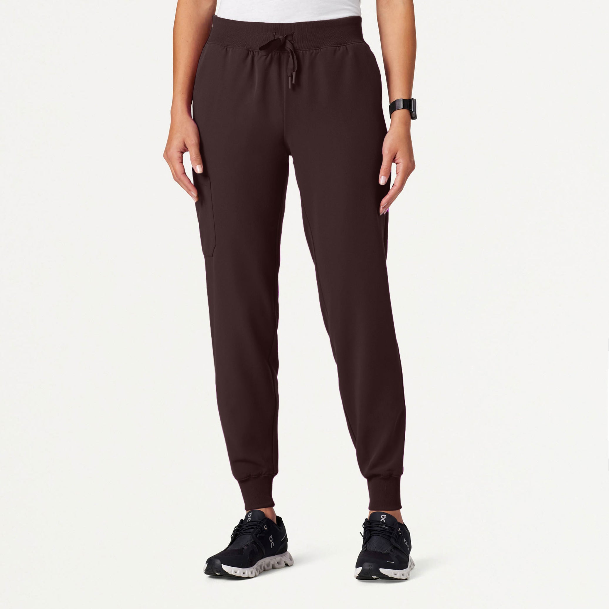 Silex Slim Knit-Waist Scrub Jogger - Espresso