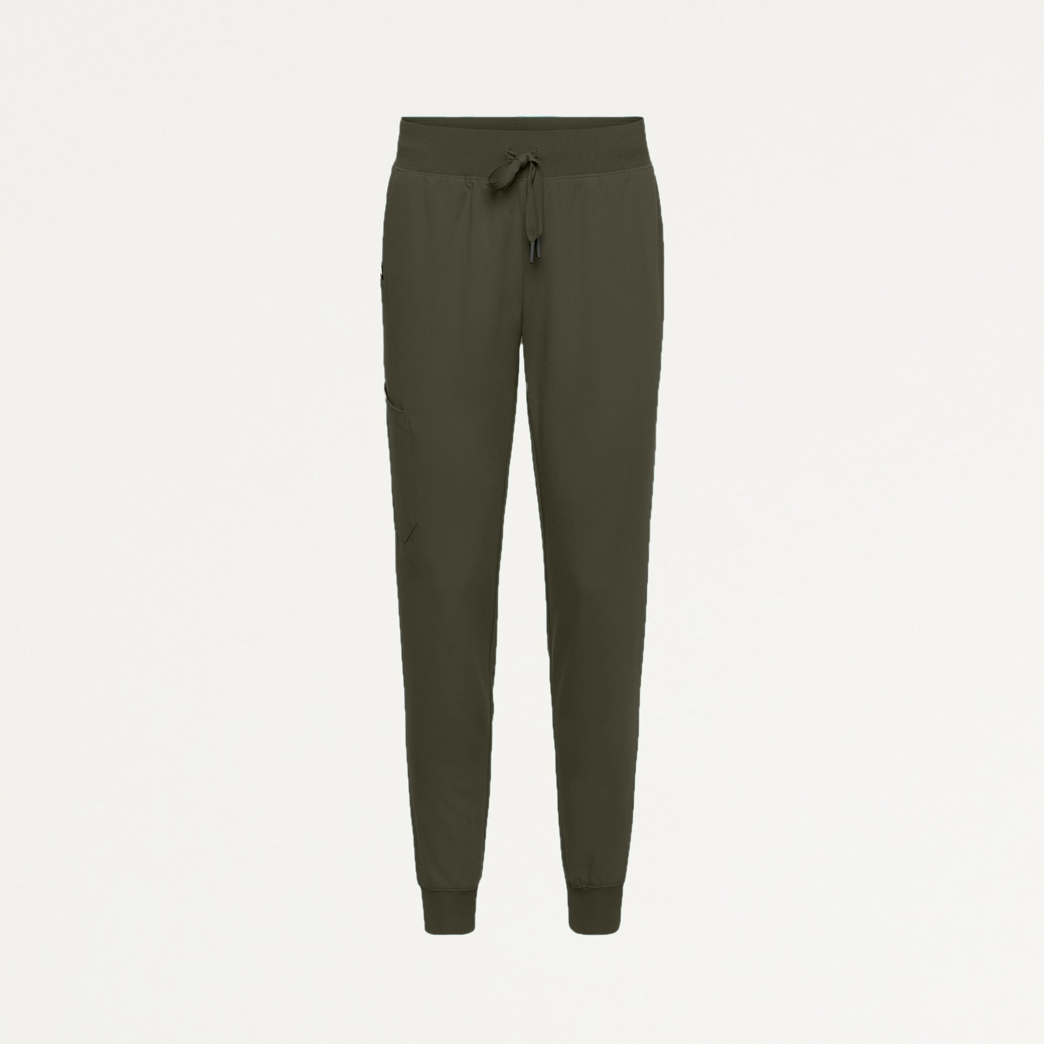 Silex Slim Knit-Waist Scrub Jogger - Deep Olive