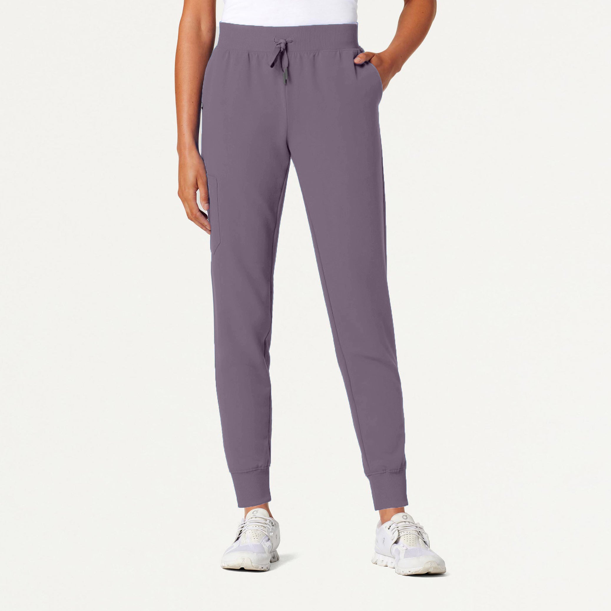 Silex Slim Knit-Waist Scrub Jogger - Titanium