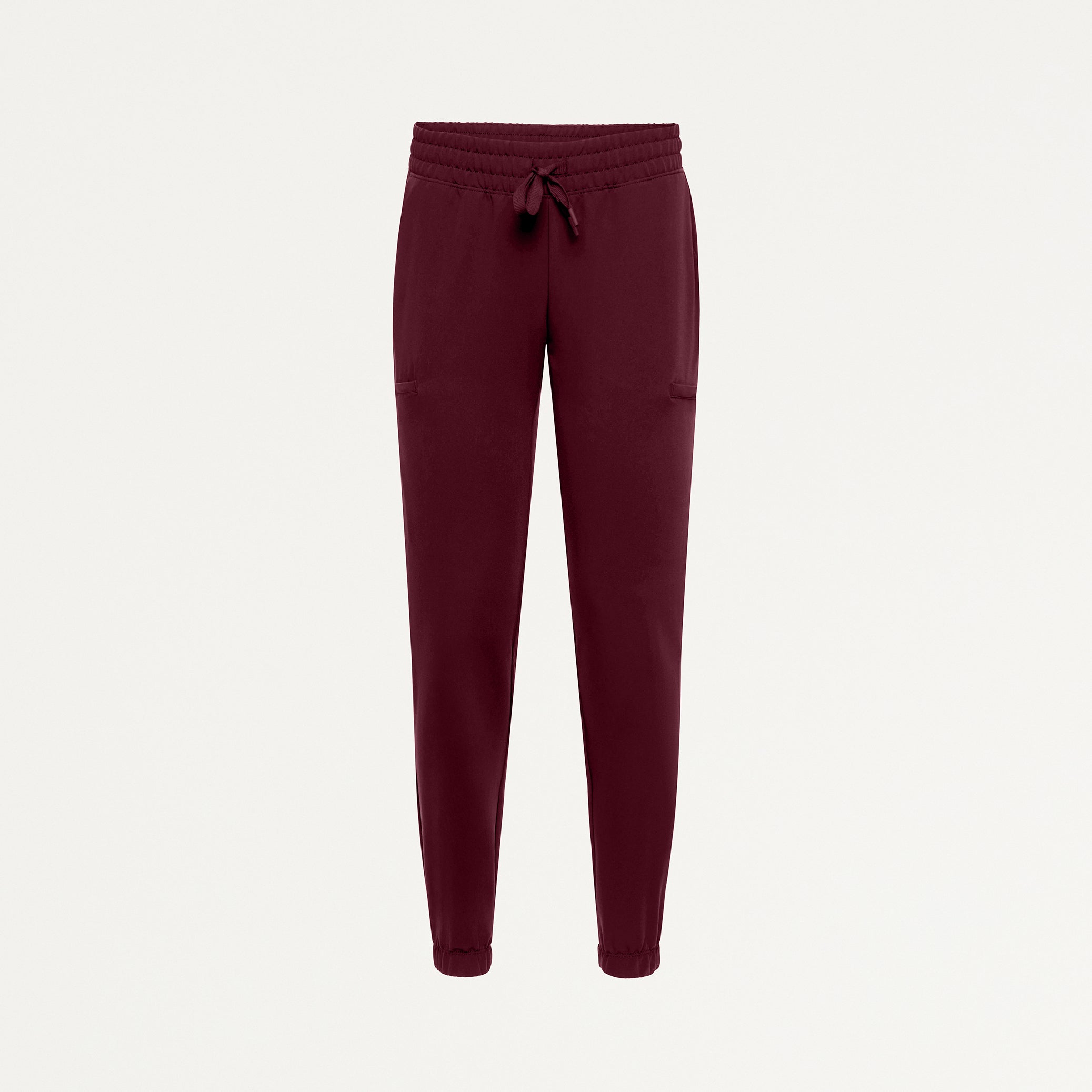 Jace Skinny 7-Pocket Scrub Jogger - Burgundy
