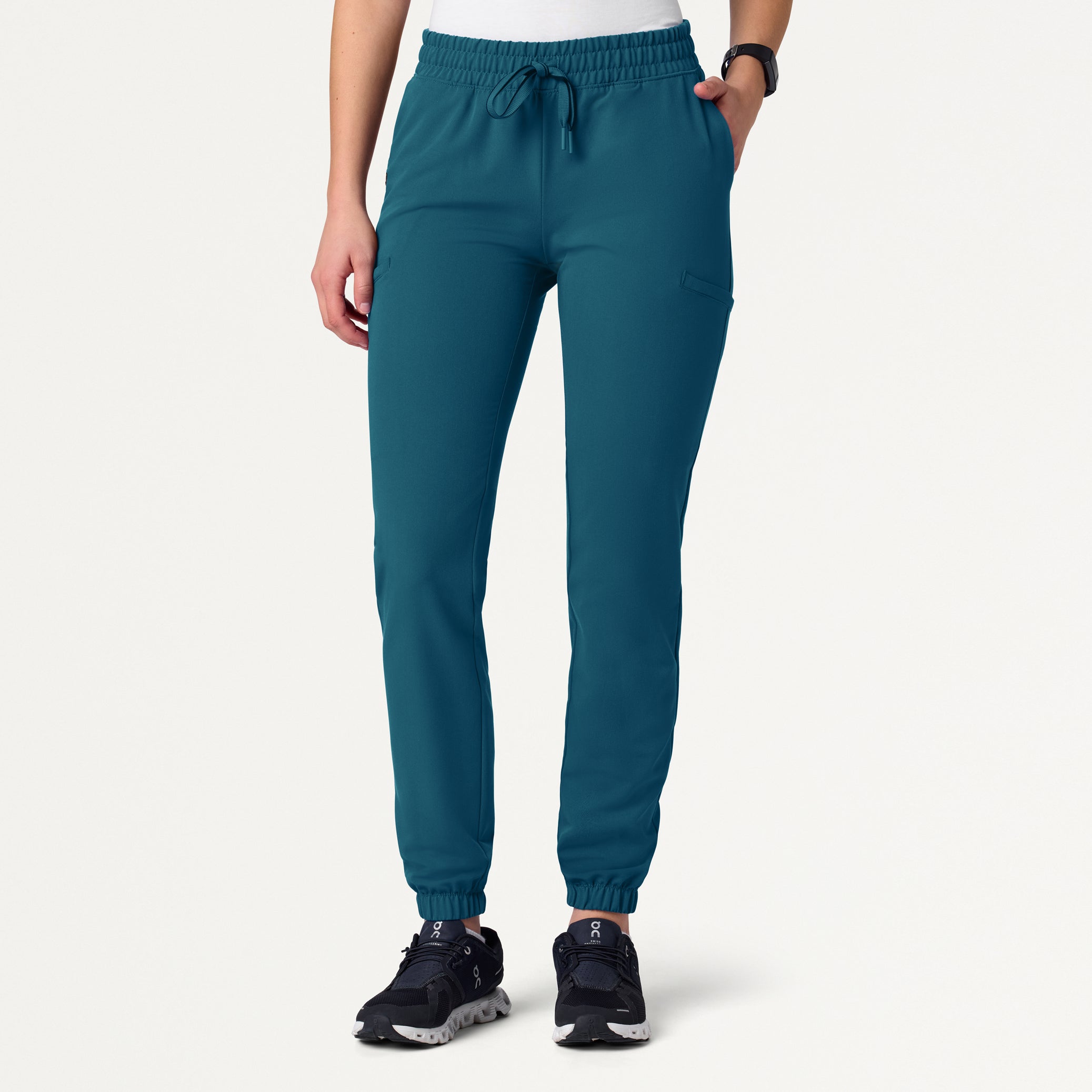 Jace Skinny 7-Pocket Scrub Jogger - Caribbean Blue