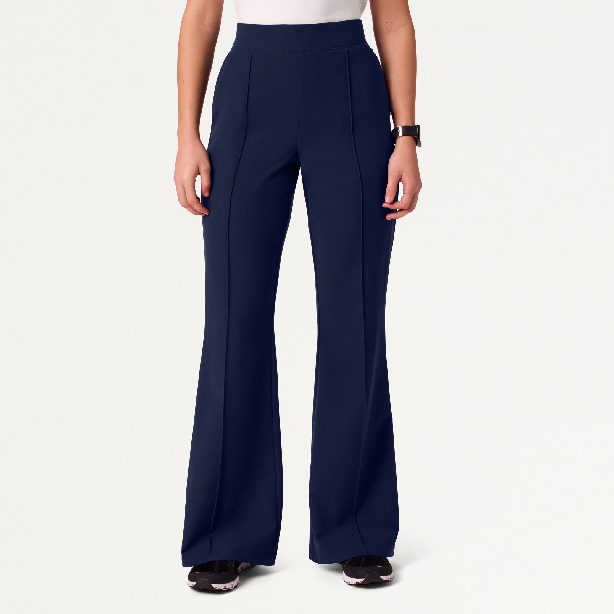 Kori High Waisted Flare Scrub Pant - Midnight Navy