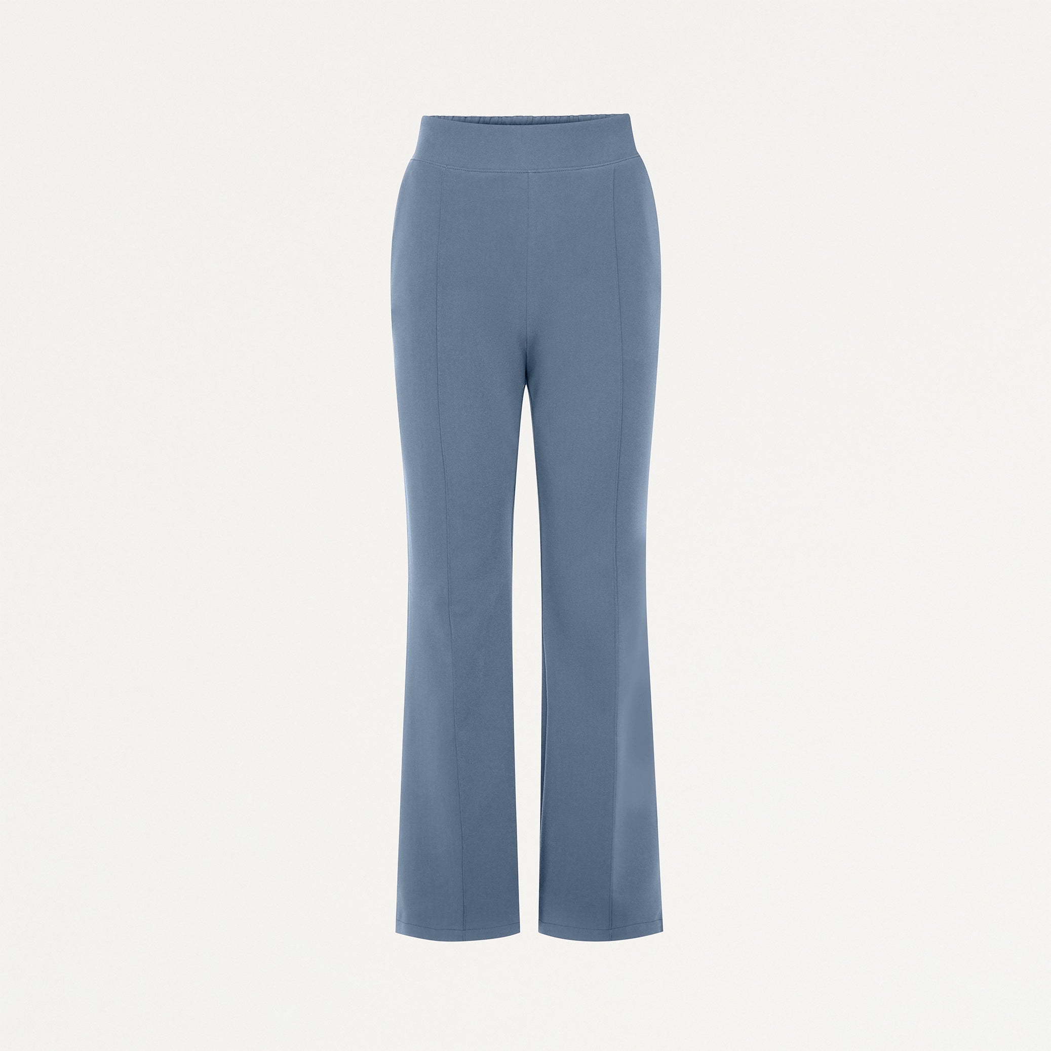 Kori High Waisted Flare Scrub Pant - Storm Blue