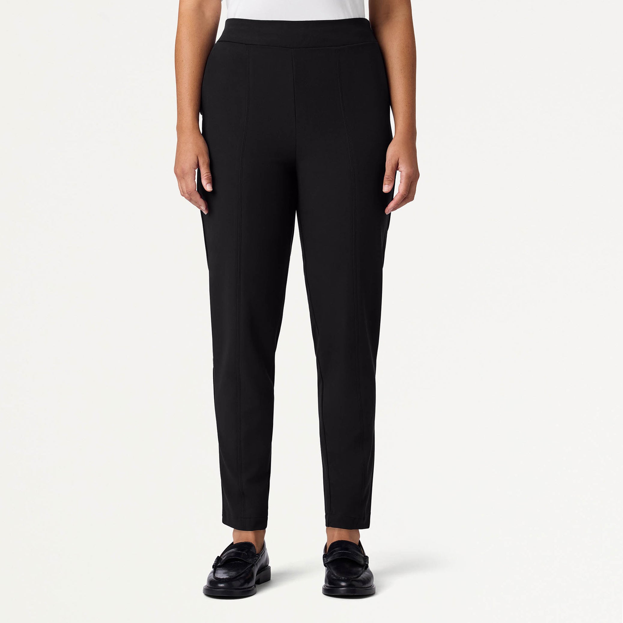 Halle High Waisted Tapered Scrub Pant - Black
