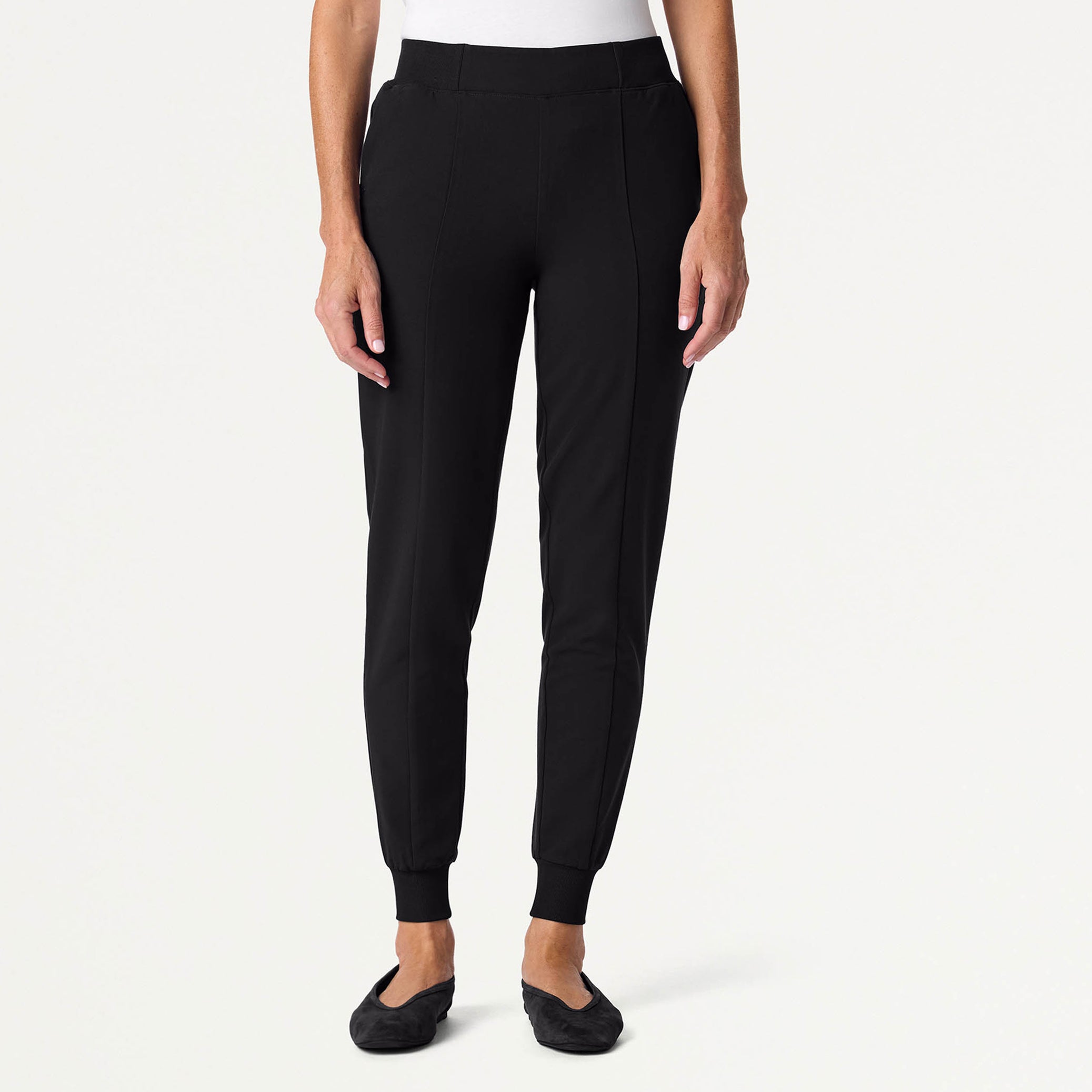 Willow Slim High Waisted Scrub Jogger - Black