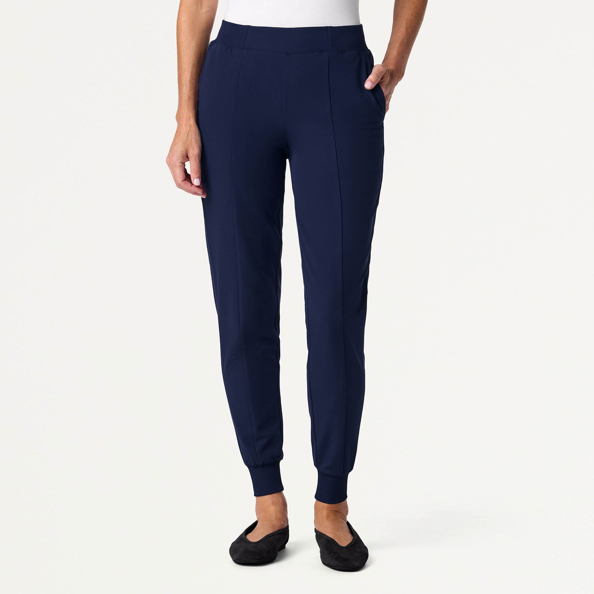 Willow Slim High Waisted Scrub Jogger - Midnight Navy