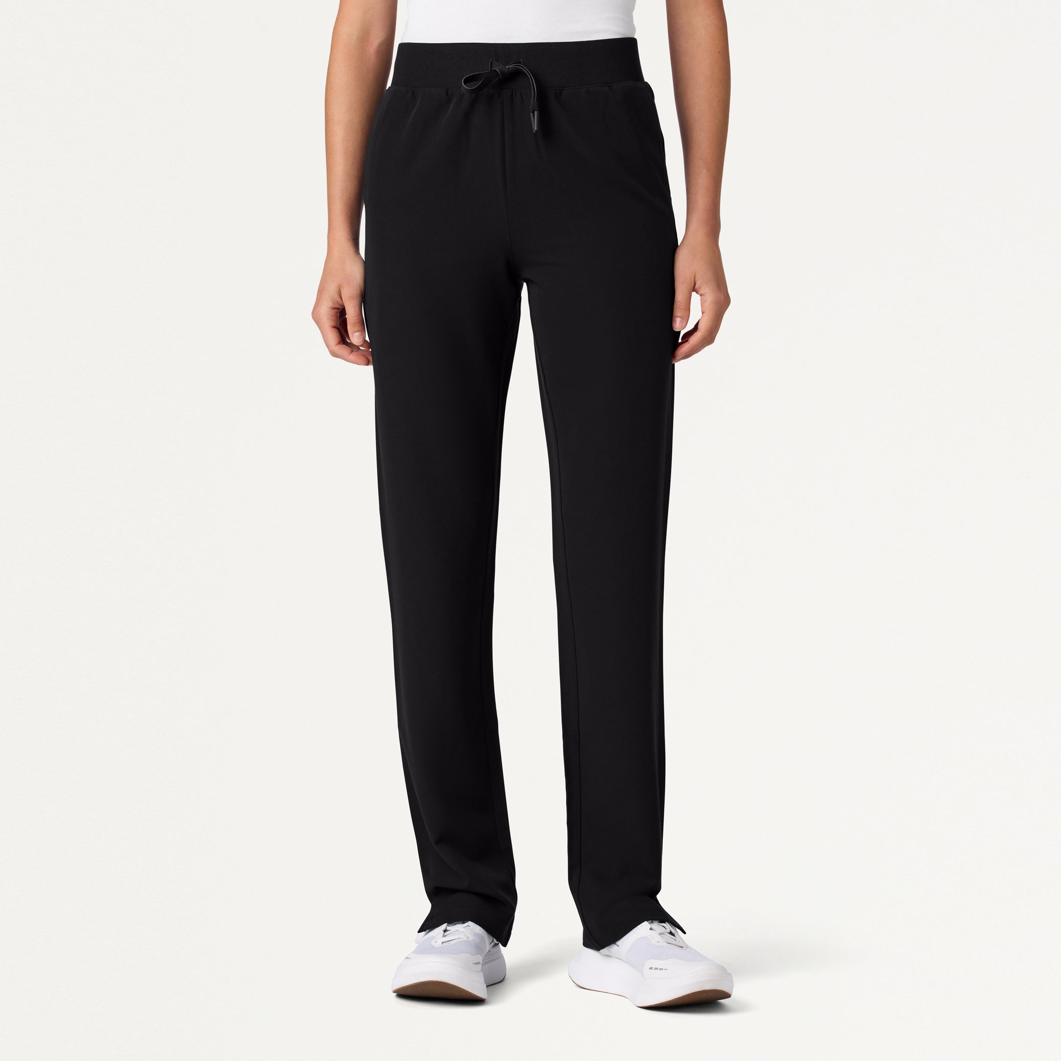 Xenos Slim Knit-Waist Scrub Pant - Black